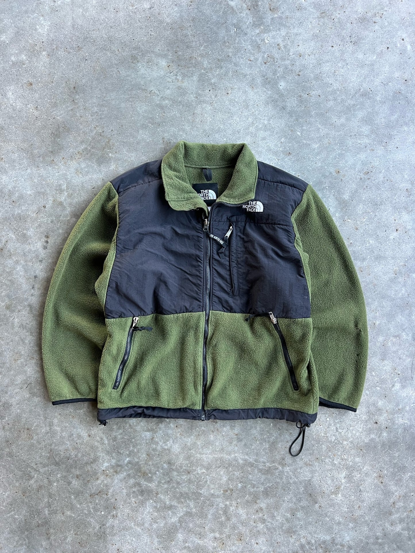 Vintage Olive Green Fleece North Face Zip Up - L