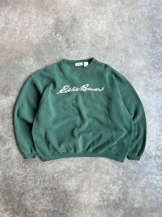 Vintage Green Eddie Bauer Crew -  XL