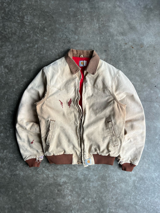 Vintage Faded Tan Distressed Carhartt Santa Fe Jacket - L