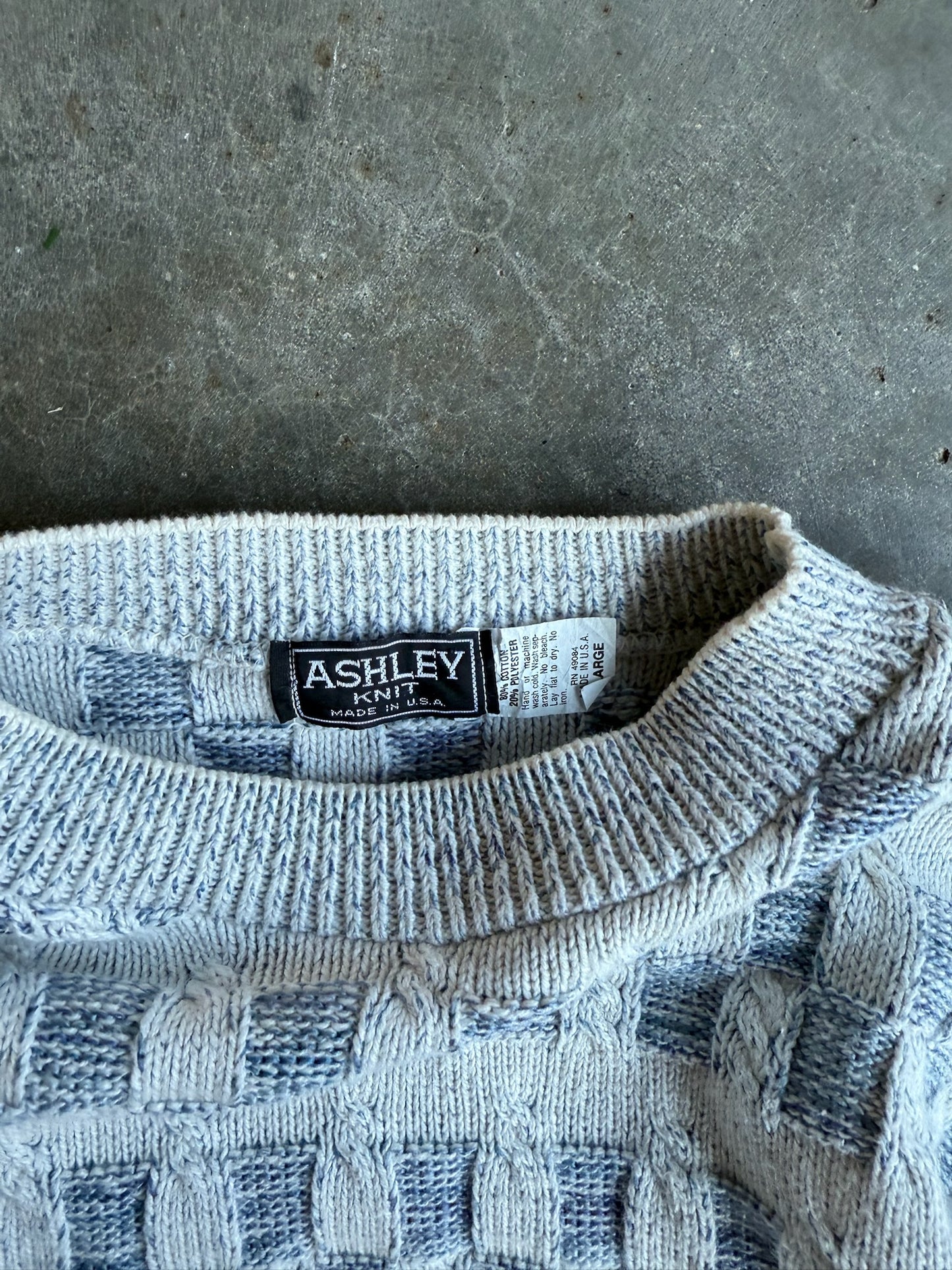 Vintage Ashley Knit Textured Sweater - L