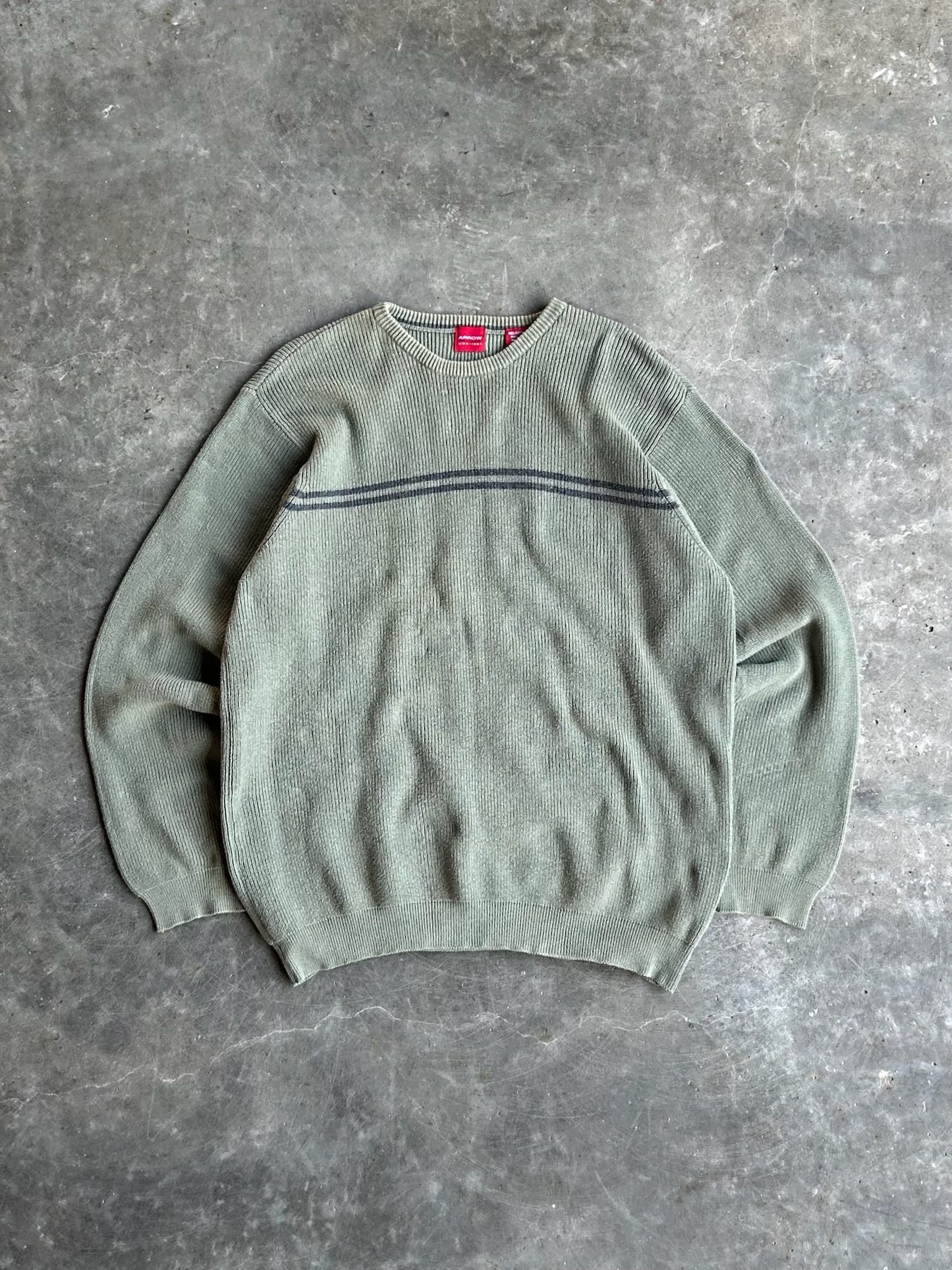 Vintage Green Arrow Sweater - XL