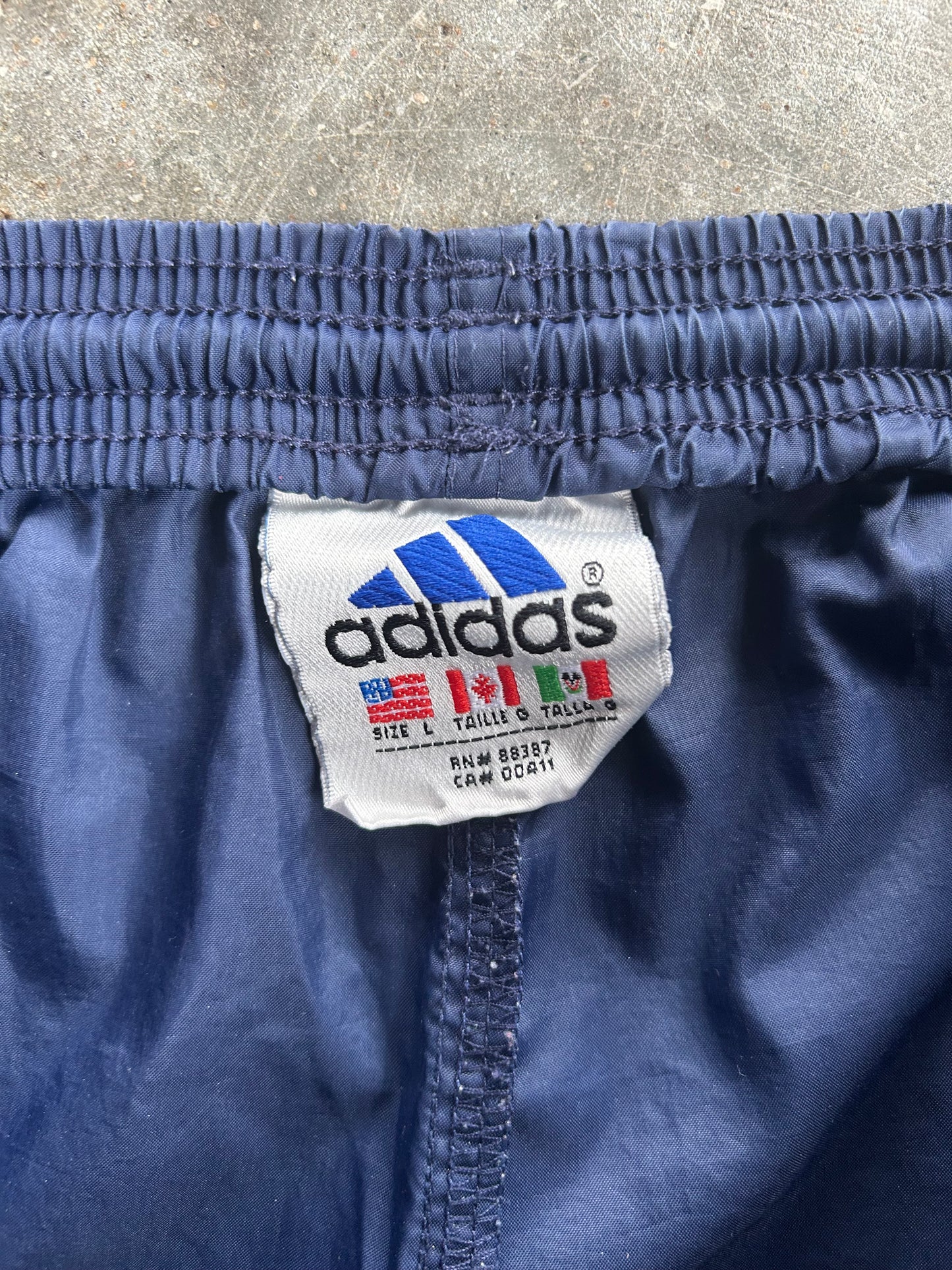 Vintage Navy Adidas Track Pants - L