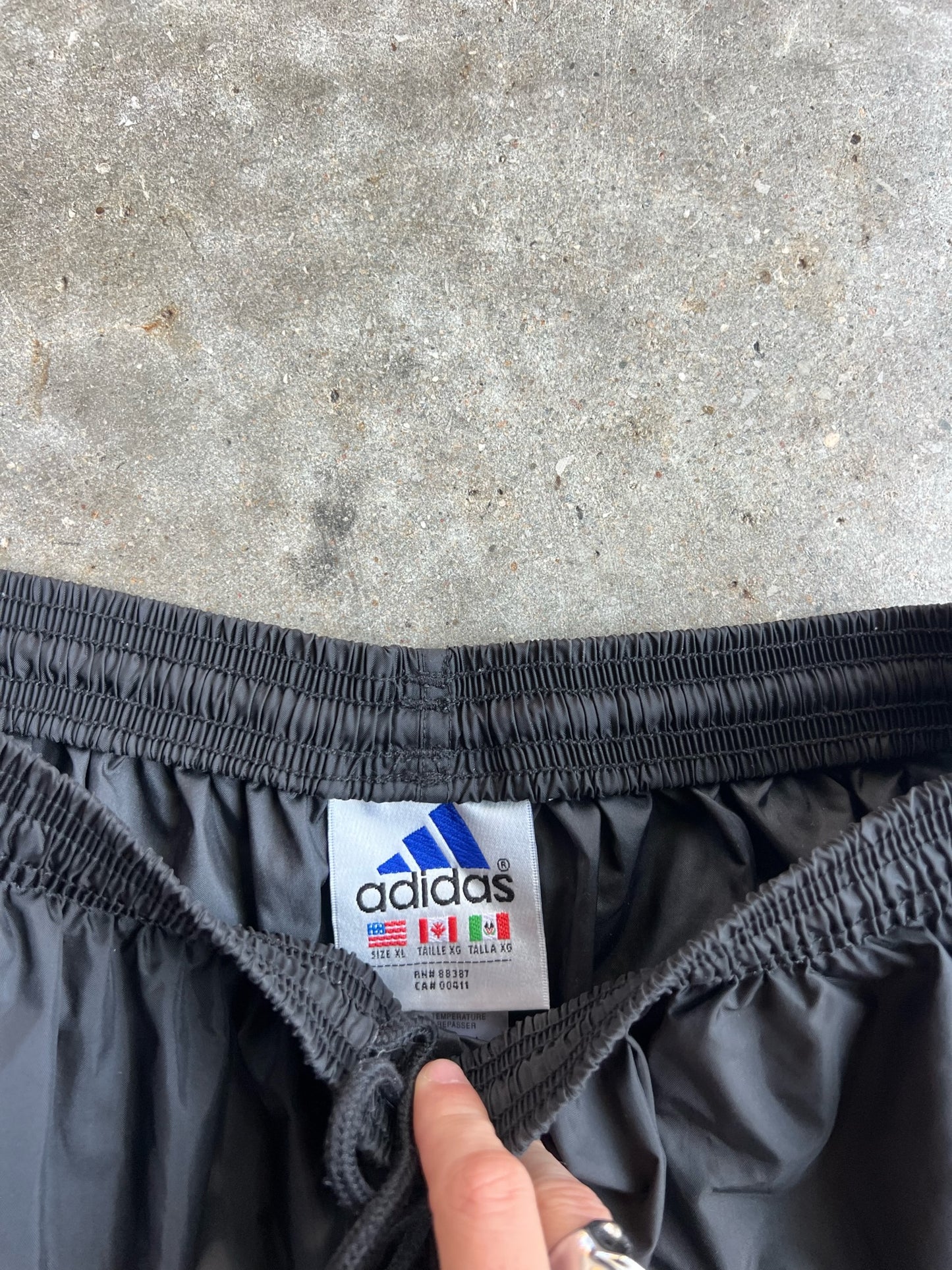 Vintage Black Adidas Track Pants - XL