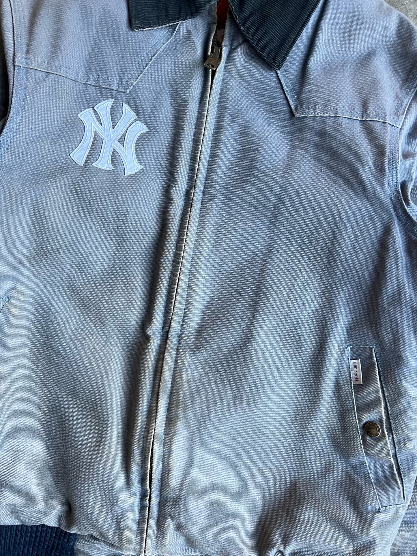 Vintage Yankees Grey Blanket Lined Carhartt Jacket - M