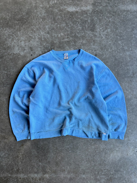 Vintage Russell Athletic Baby Blue Crew - XL