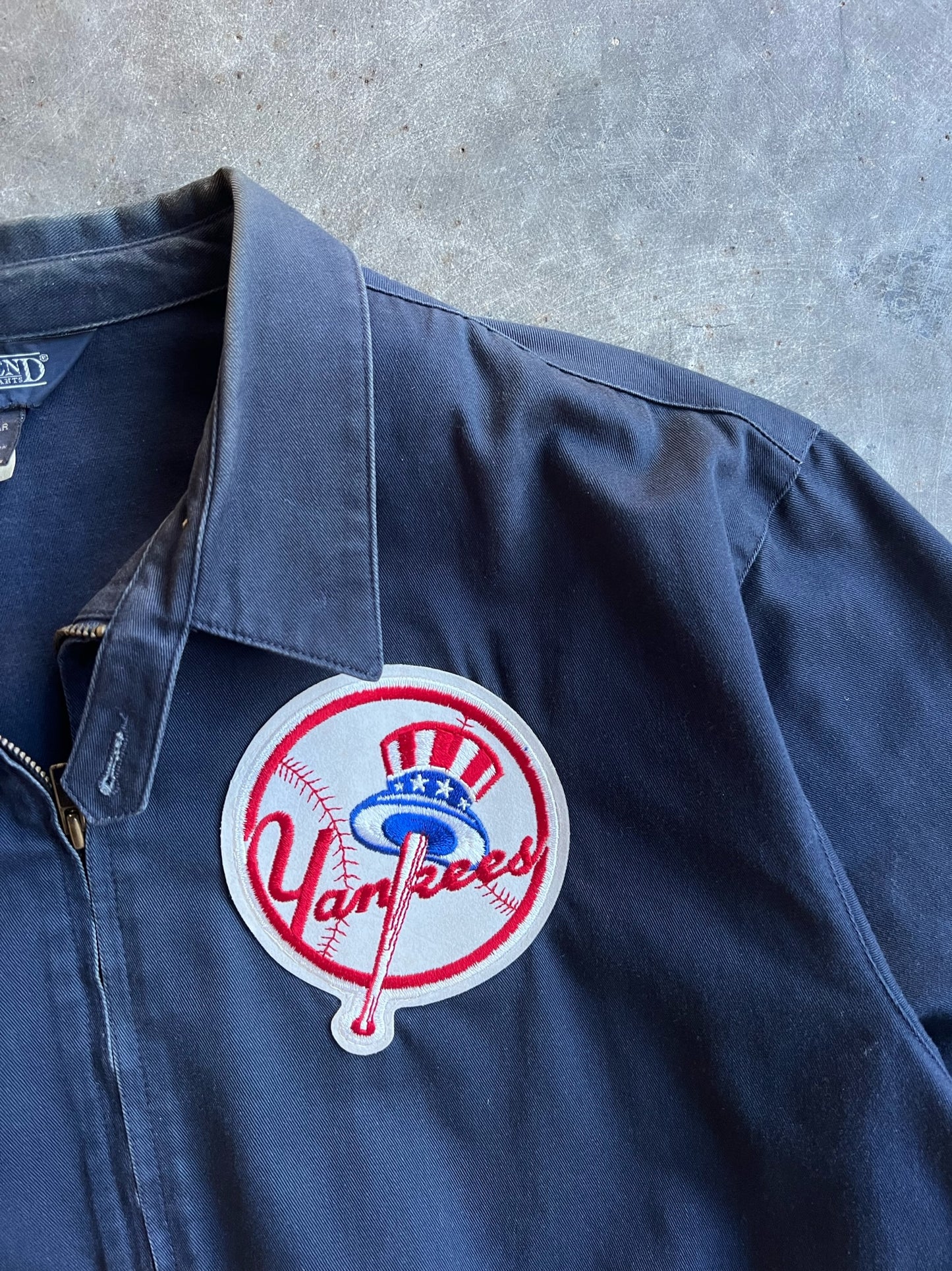 Vintage Navy Yankees Bomber Jacket - XL