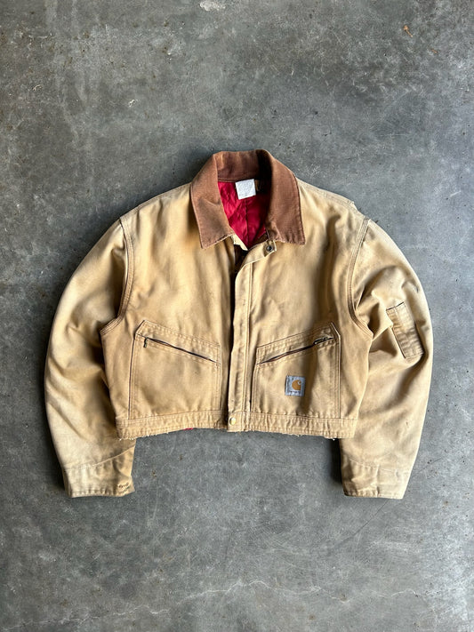 Vintage Tan Cropped Carhartt Jacket - XL