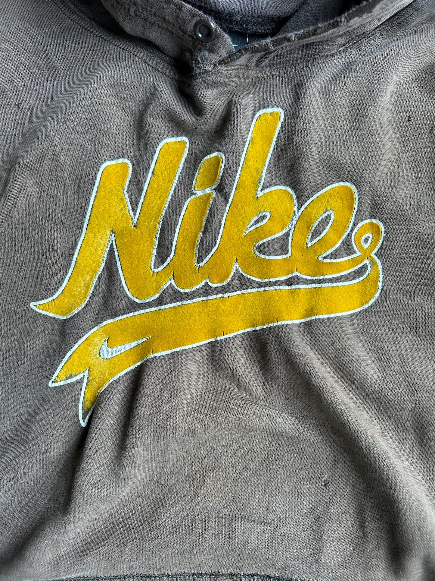 Vintage Thrashed Brown Nike Hoodie - XXL