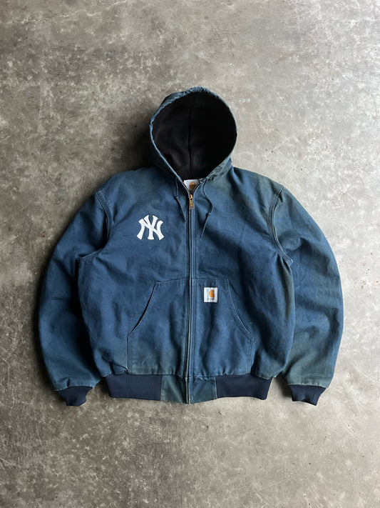 Vintage Yankees Navy Hooded Carhartt Jacket - L