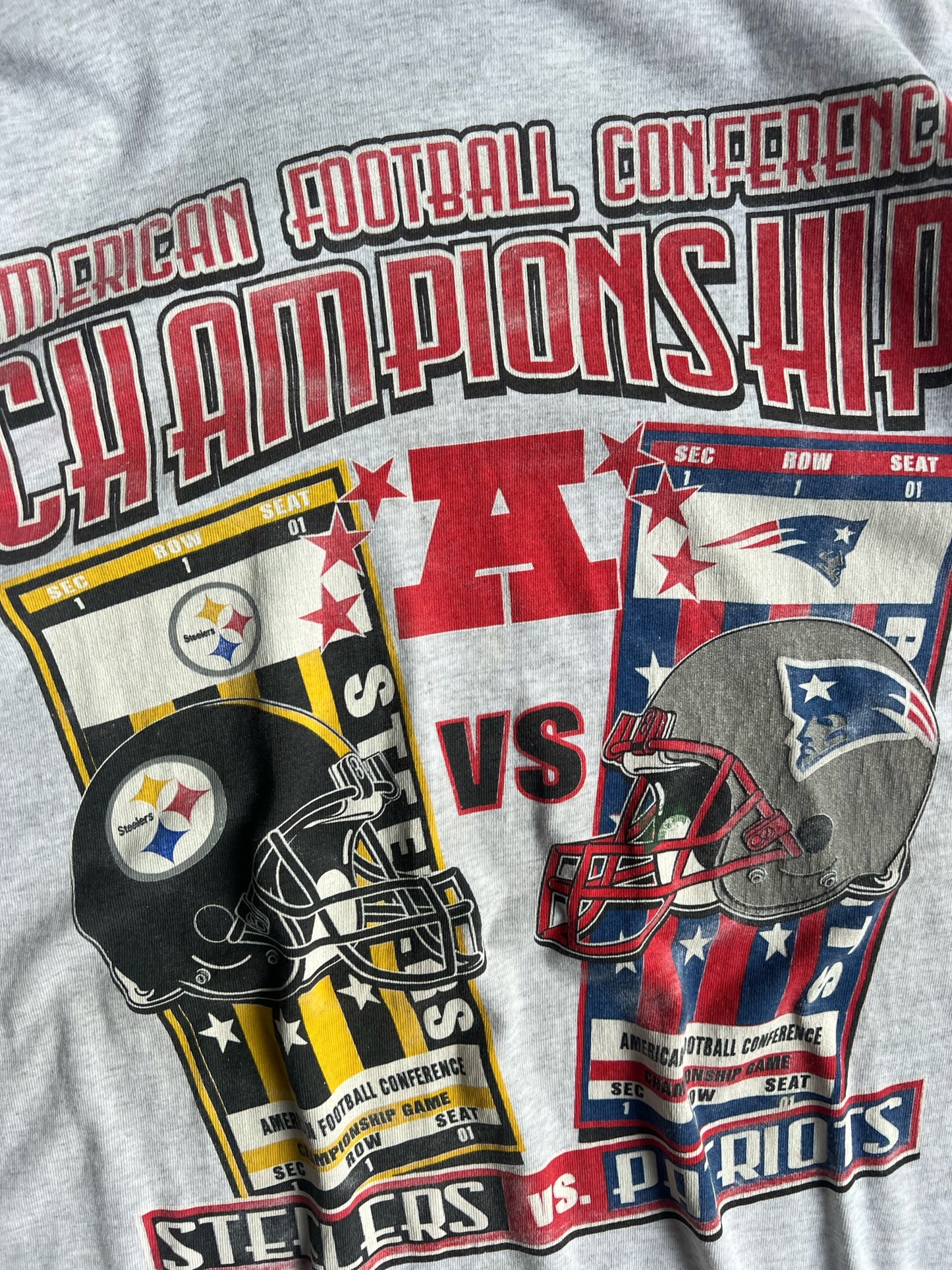 Vintage AFC Steelers VS Patriots Shirt - XL