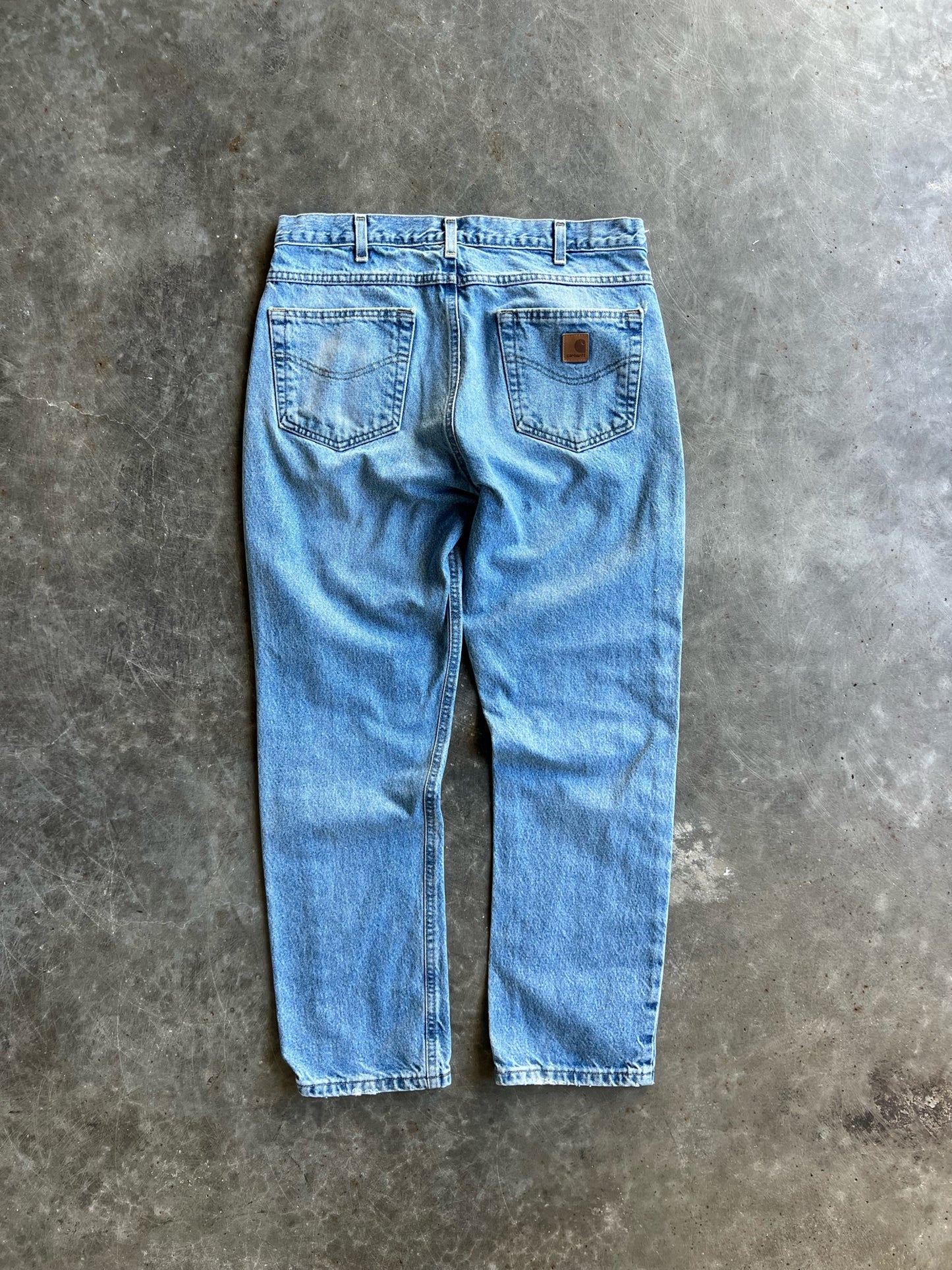 Vintage Distressed Medium Wash Carhartt Pants - 34