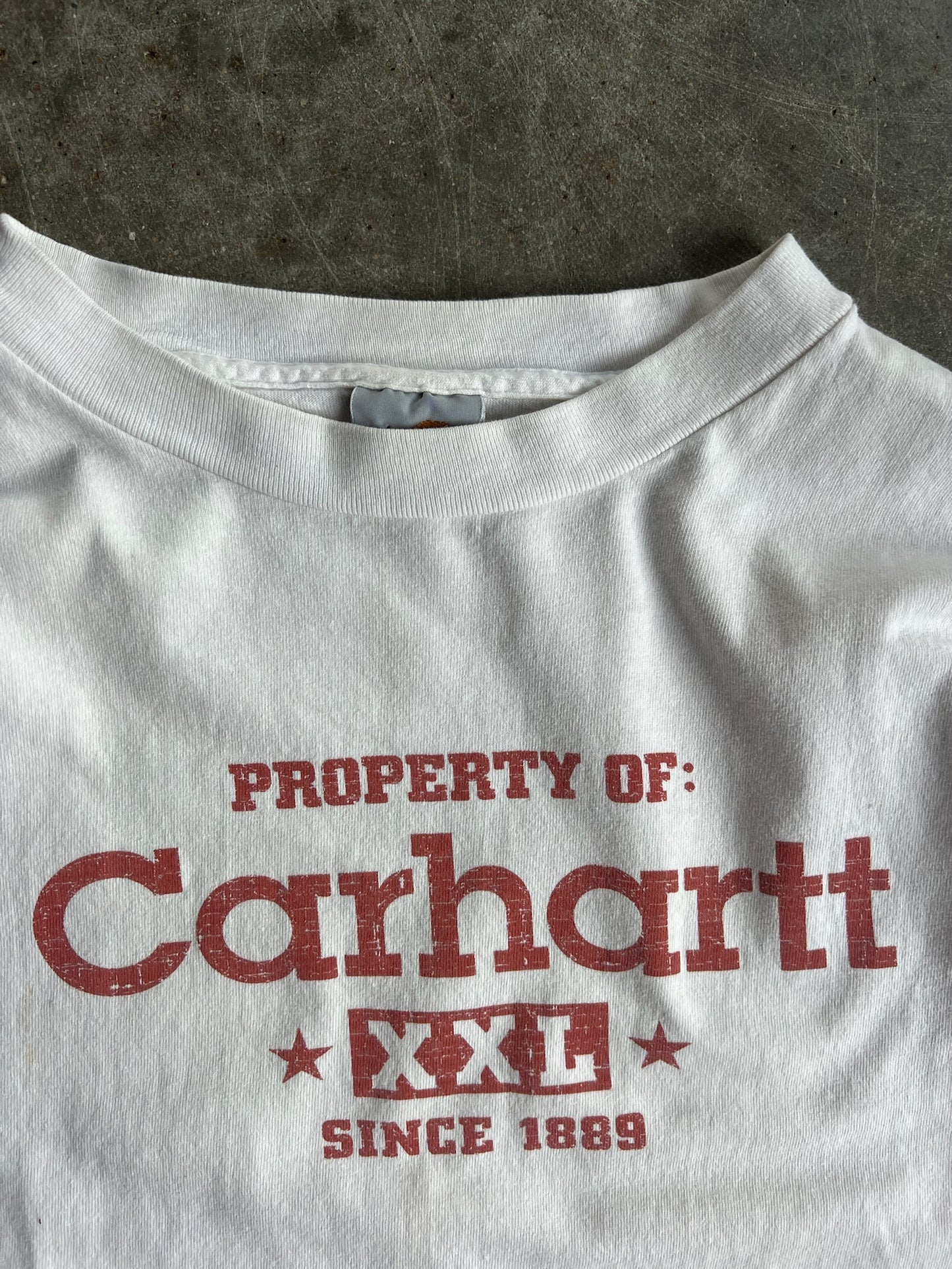 White Property Of Carhartt Shirt - XL