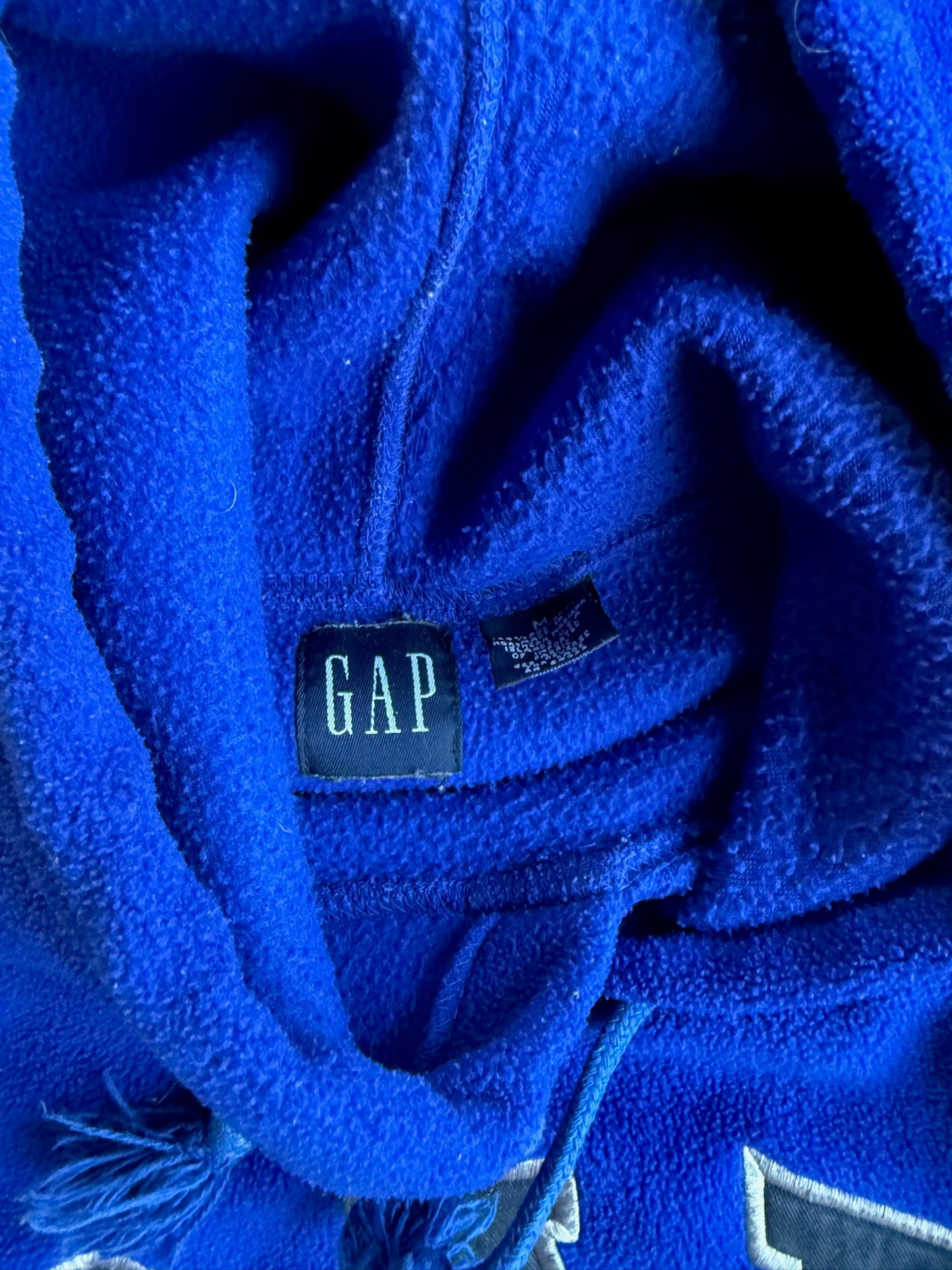 Vintage Royal Blue Gap Athletic Fleece Hoodie - M