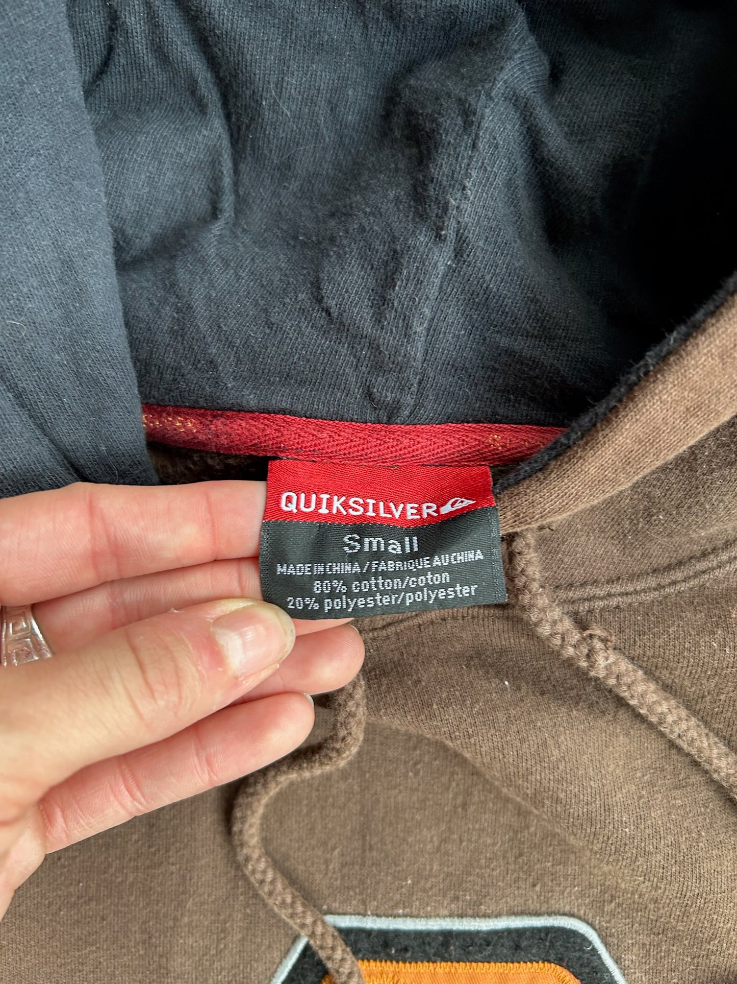 Vintage Brown Quiksilver Hoodie - L