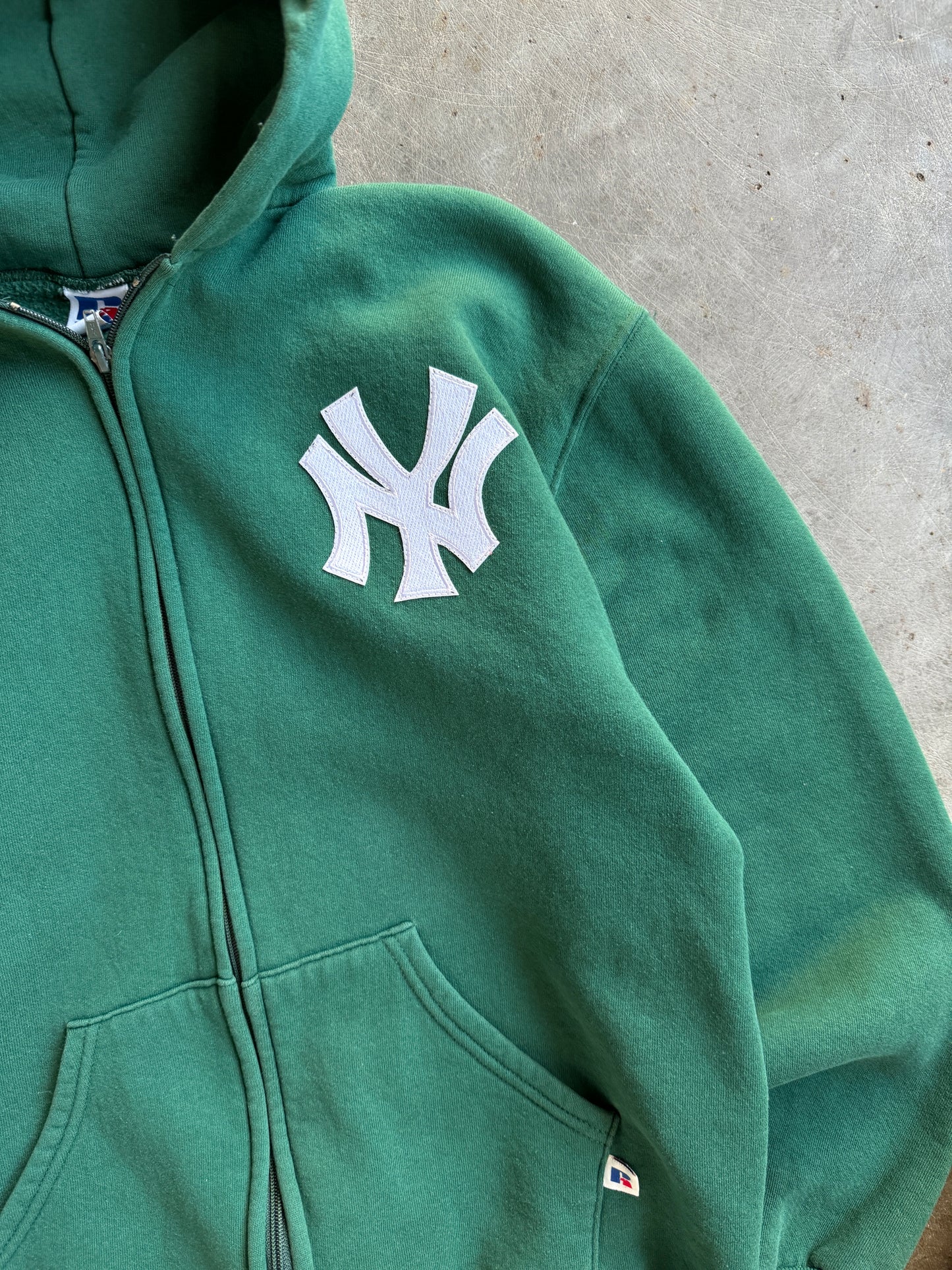 Vintage Green Yankees Russell Zip Up - M