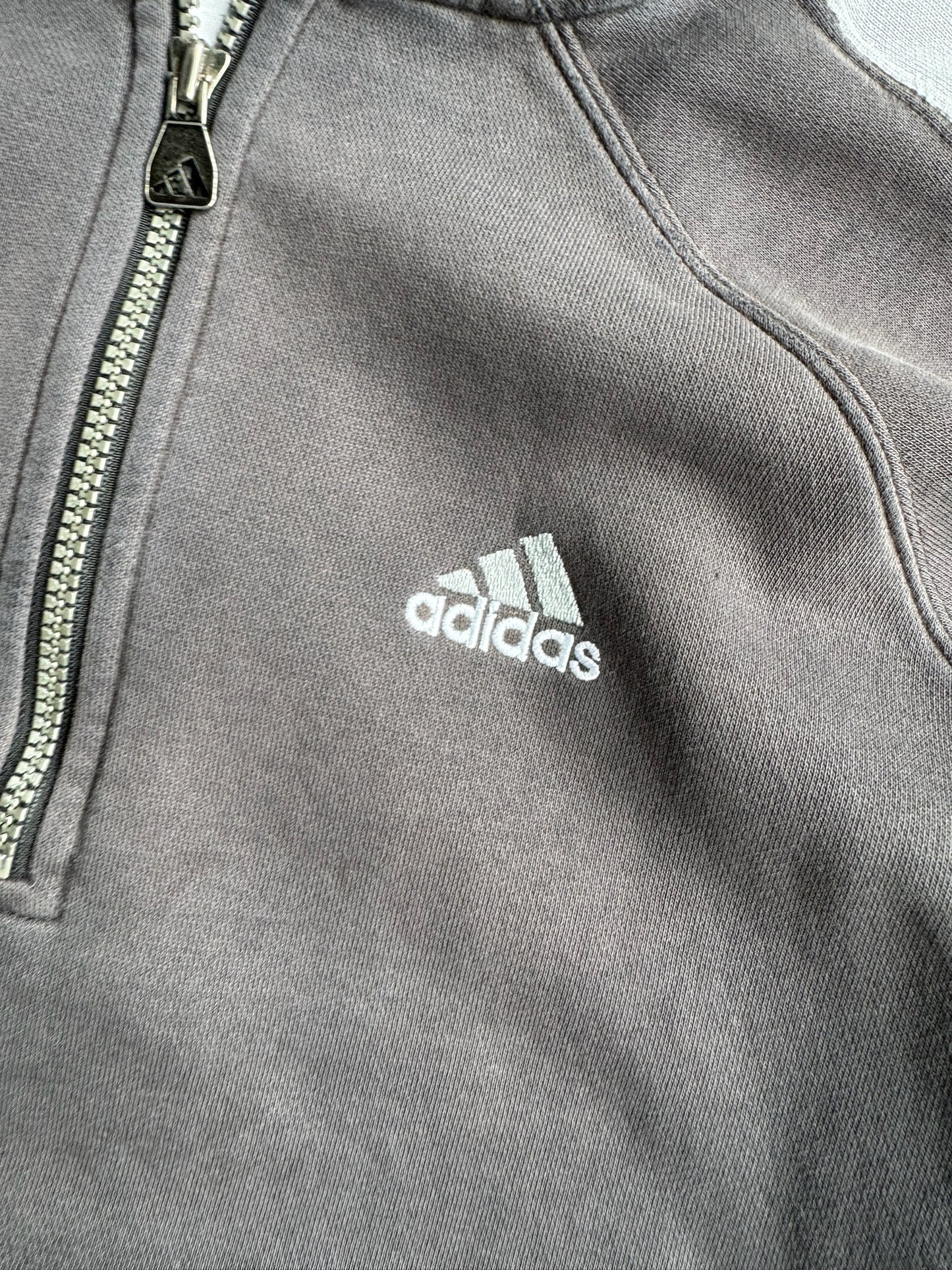 Vintage Y2K Faded Adidas Quarter Zip Crew - XXL