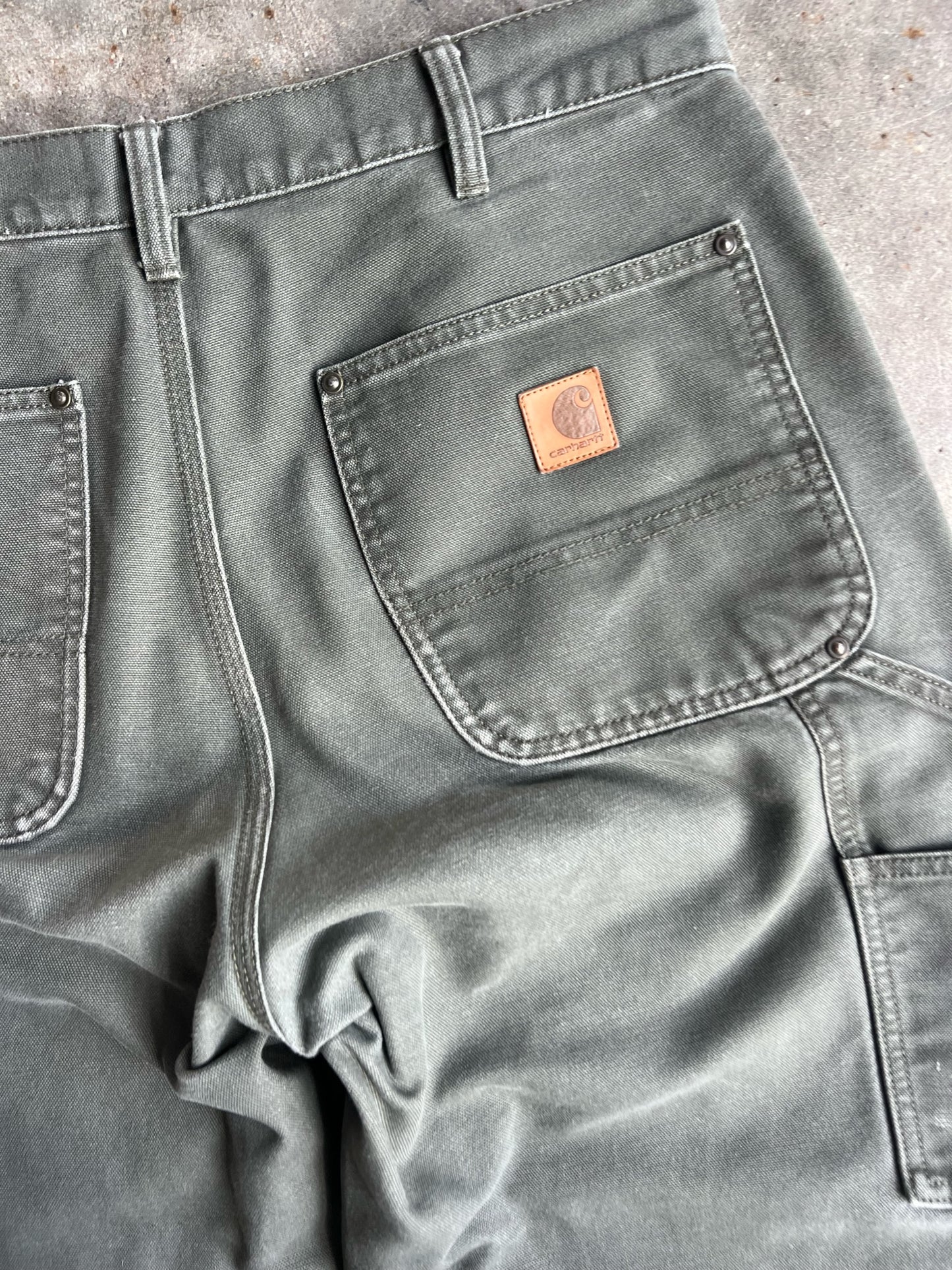 Vintage Green Carhartt Double Knee Pants - 36