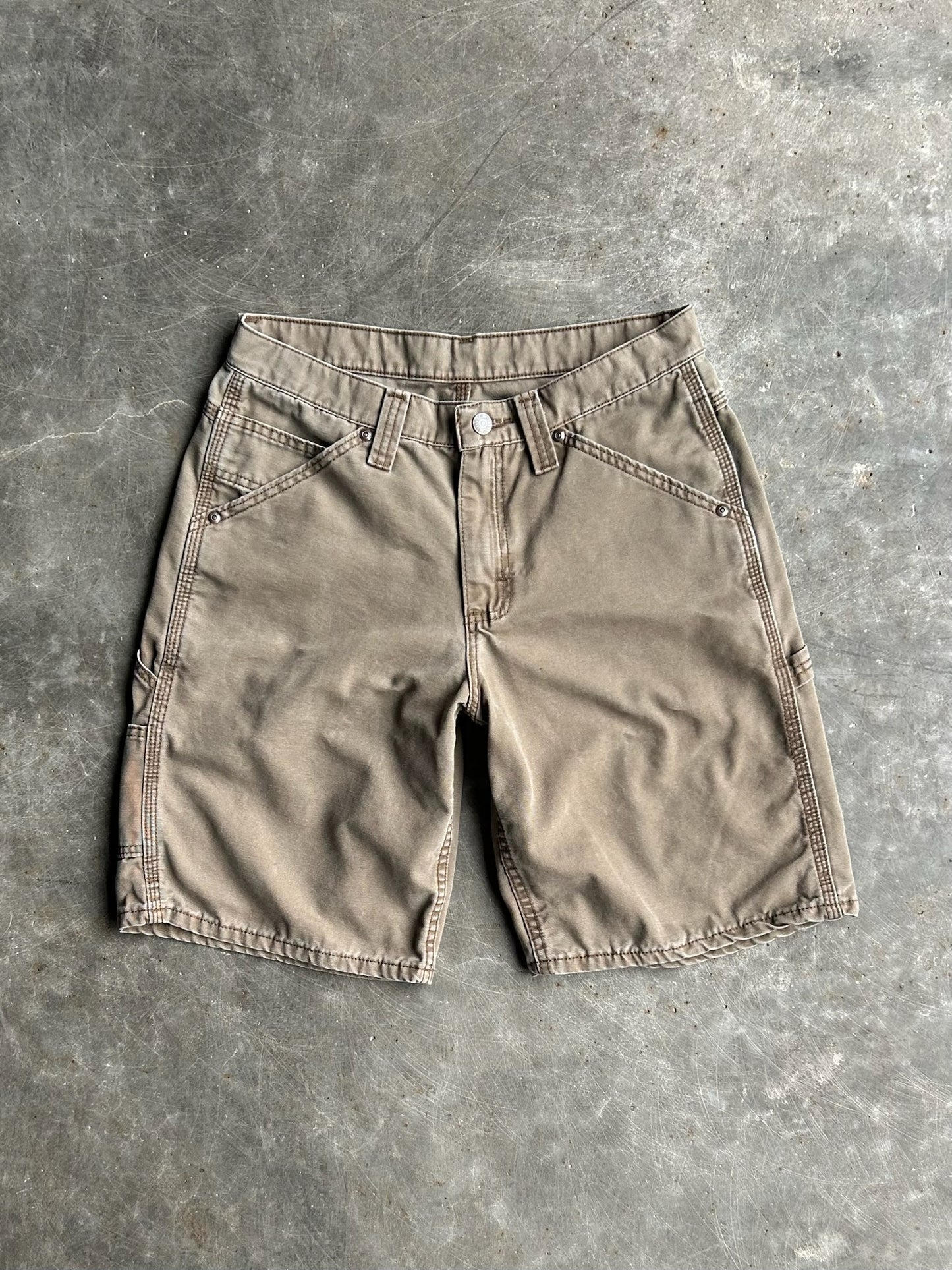 Vintage Brown Lee Carpenter Denim Shorts - 30