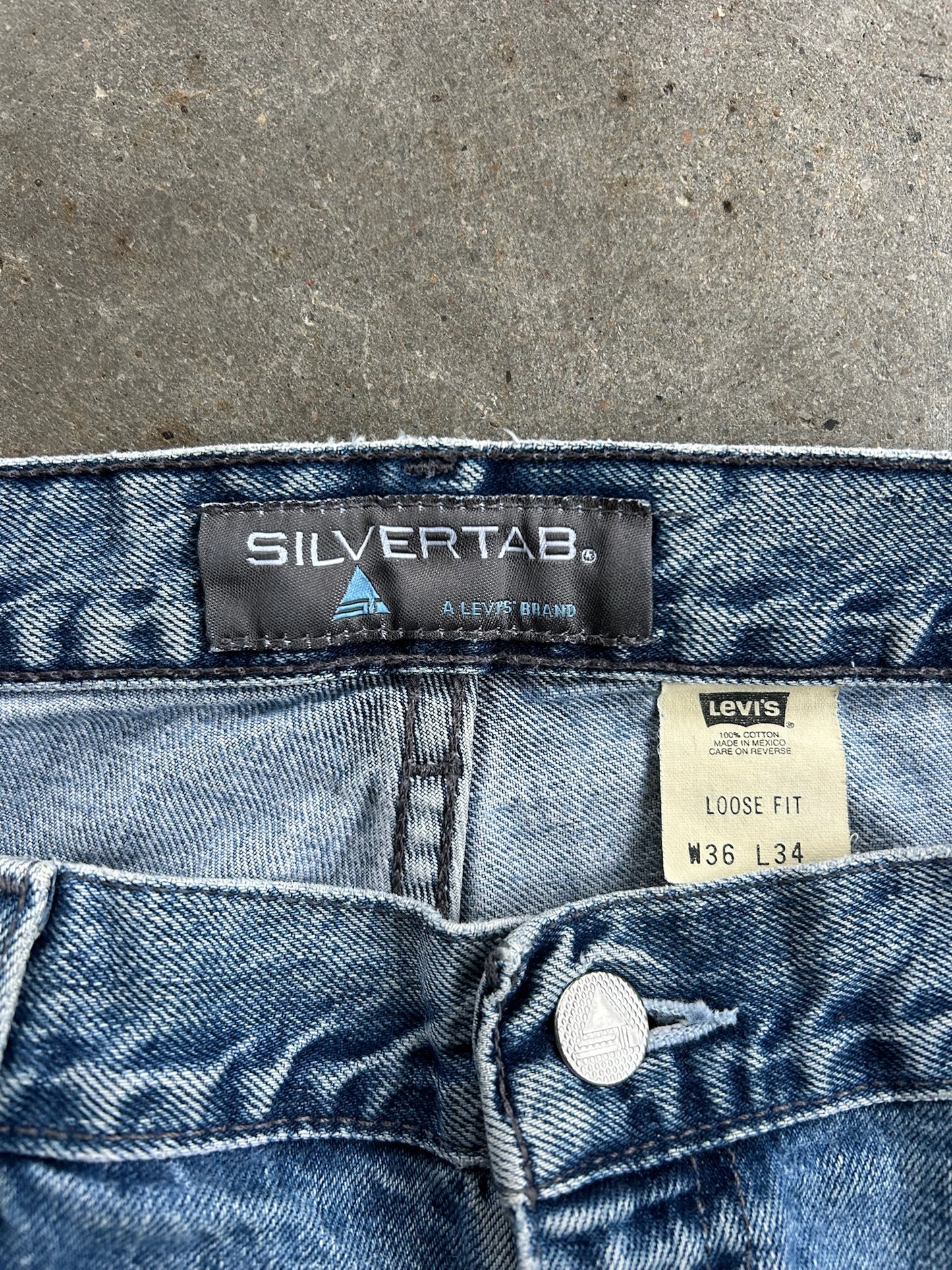 Vintage Distressed SilverTab Denim Pants - 34