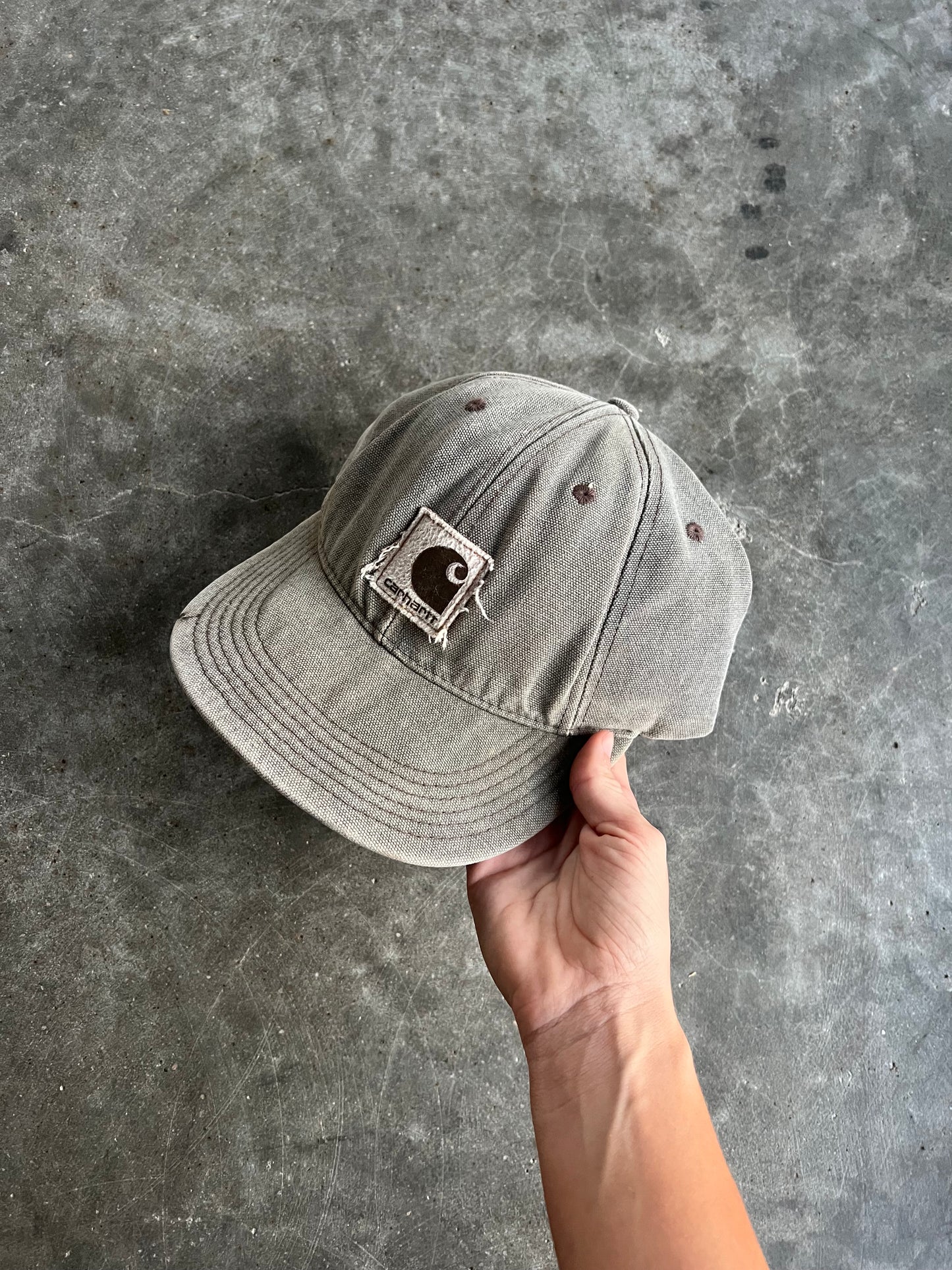 Vintage Beige Carhartt SnapBack Hat