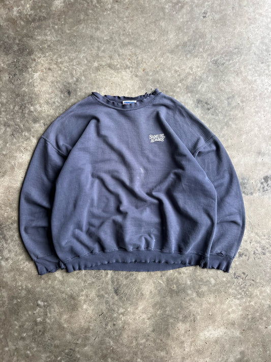 Vintage Navy Distressed Samuel Adams Crew - XL