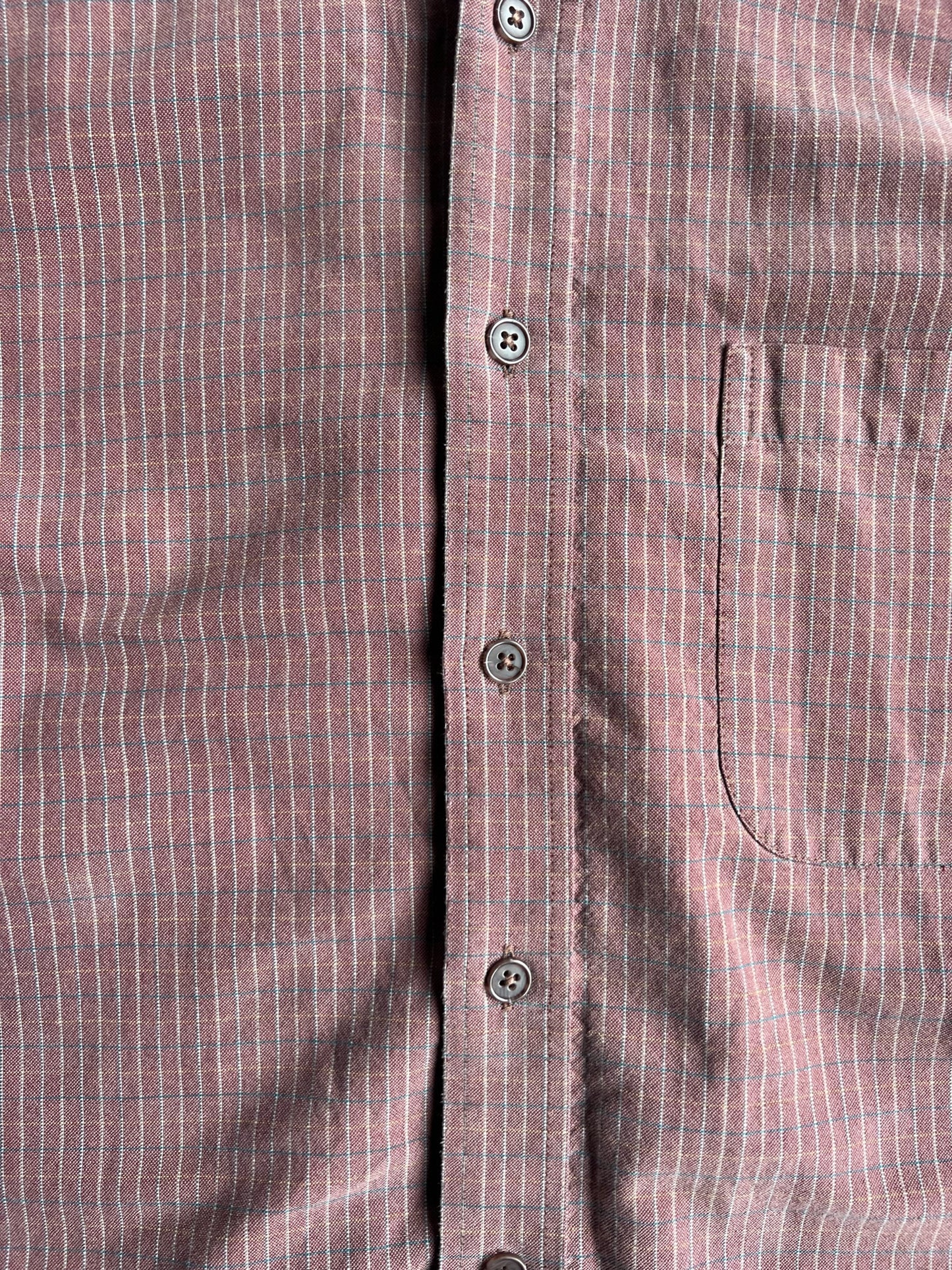 Vintage Red Cropped Van Heusen Button Up - XL