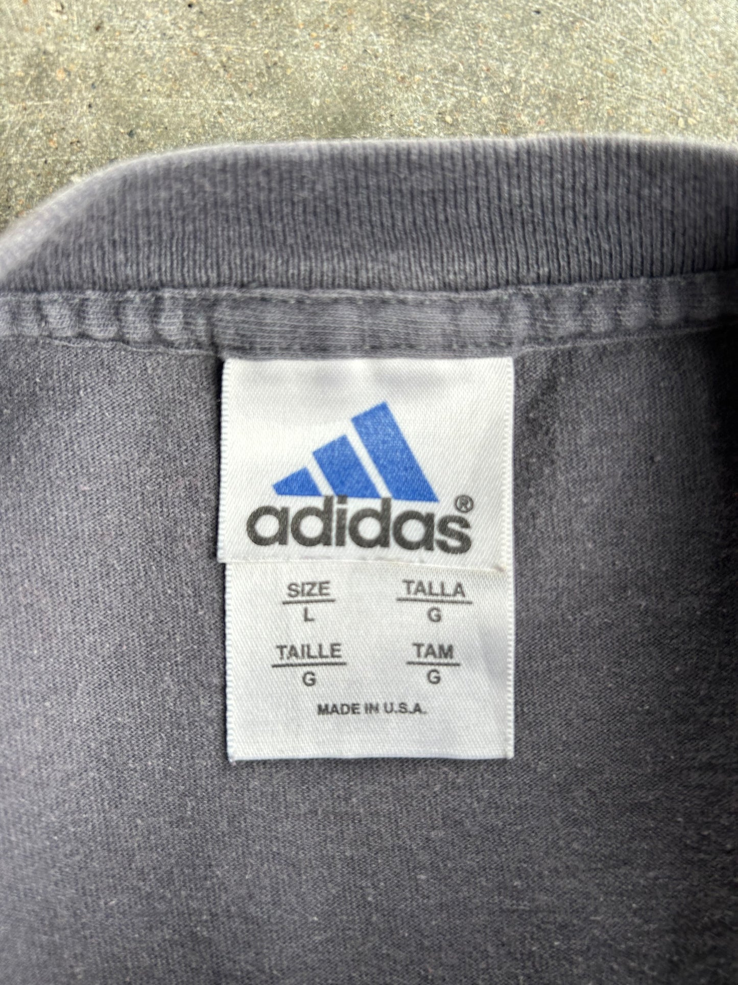 Vintage Adidas Athletic Dept. Cropped Long Sleeve Tee - L