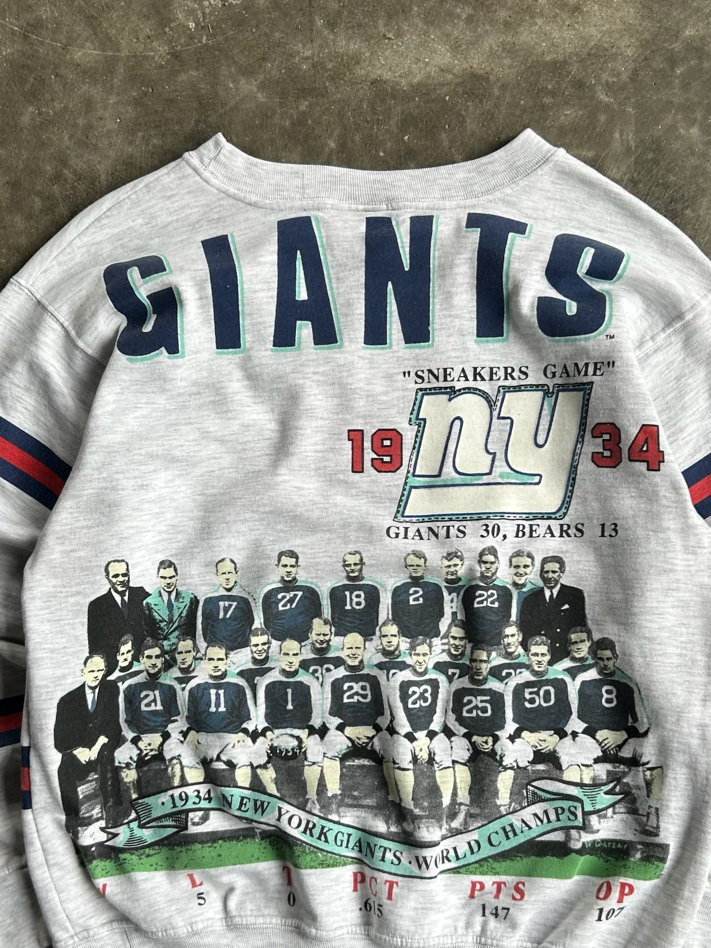 Vintage New York Giants Long Gone Crew - M