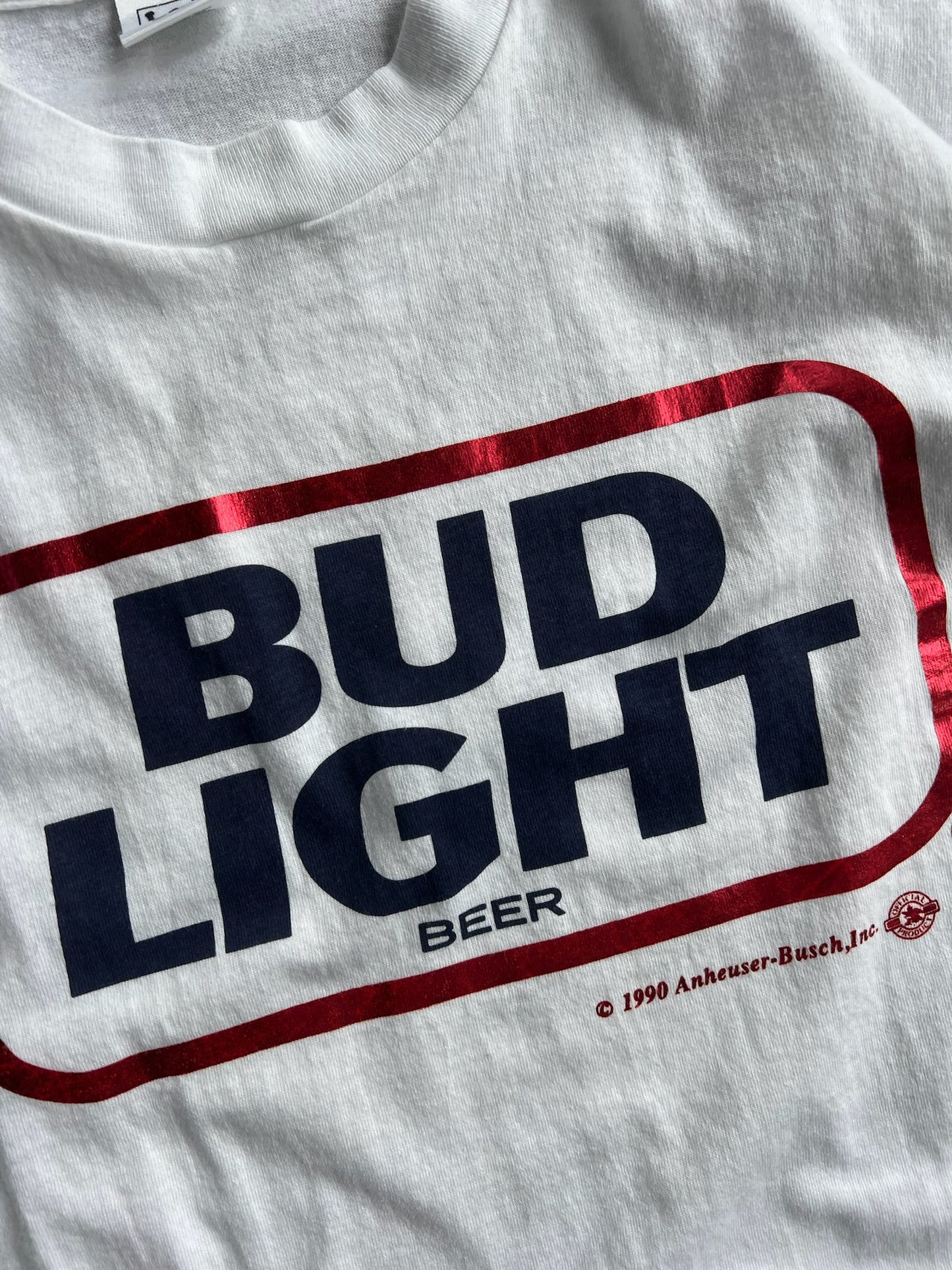 Vintage White Bud Light Shirt - M