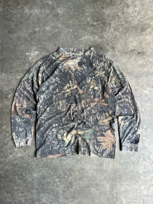 Vintage Mossy Oak Camo Long Sleeve Shirt - XL