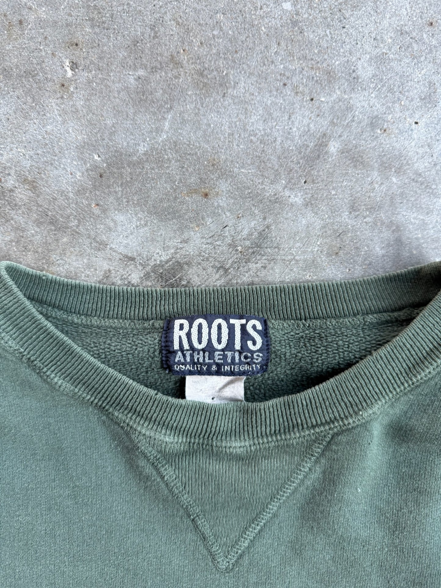 Vintage Roots Athletics Faded Green Crew - L