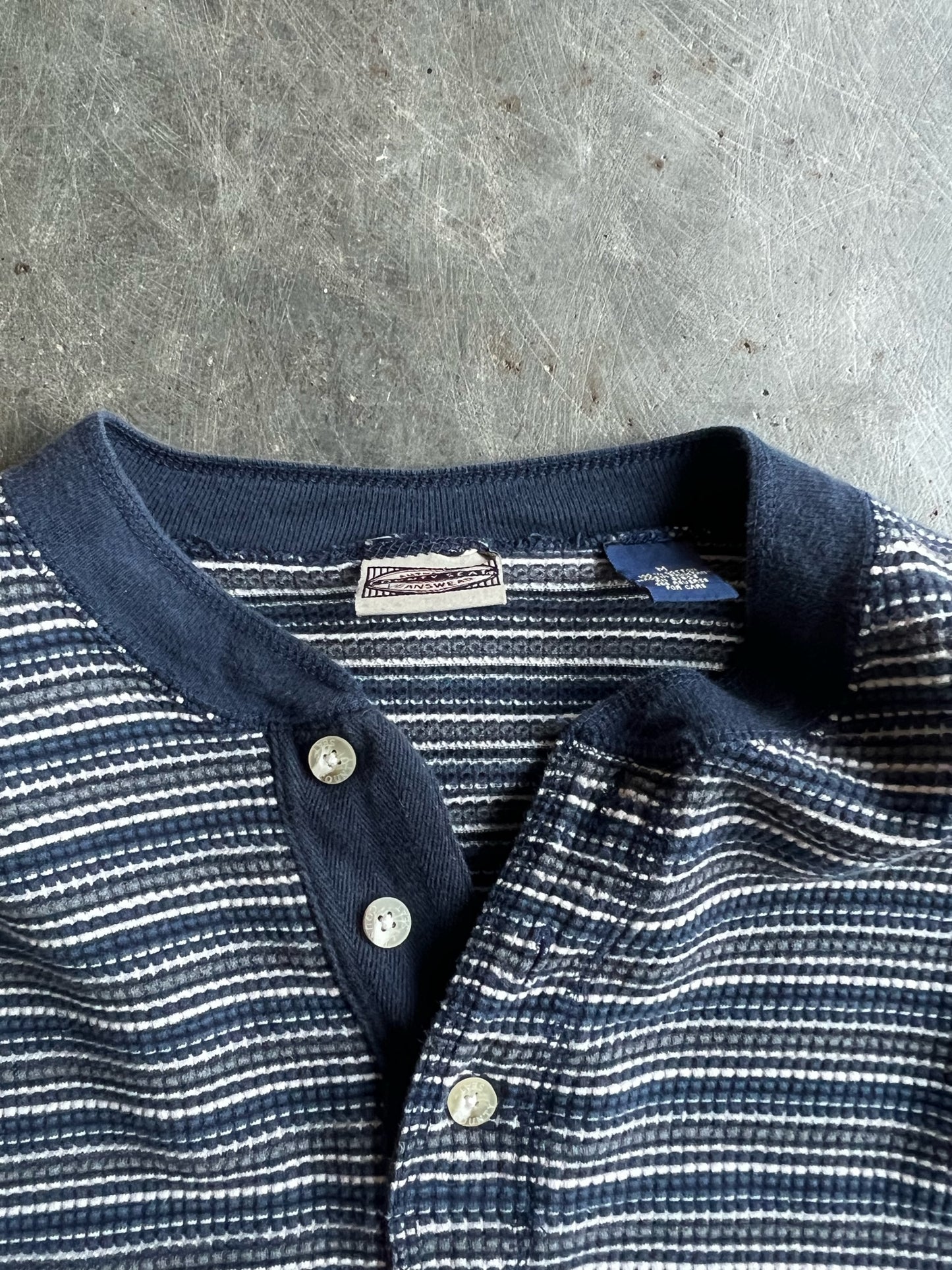 Vintage Navy Striped County Seat Shirt - M