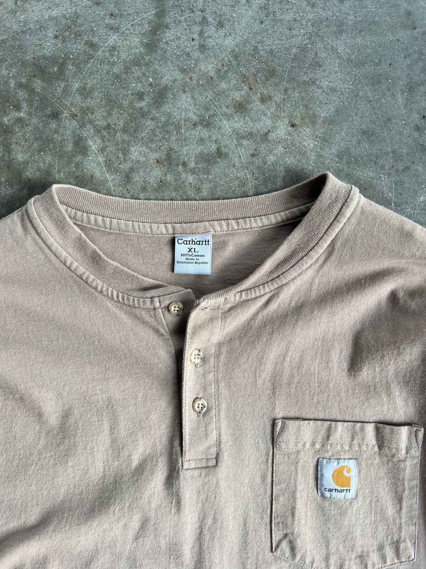 Light Brown Cropped Carhartt Long Sleeve Shirt - XL