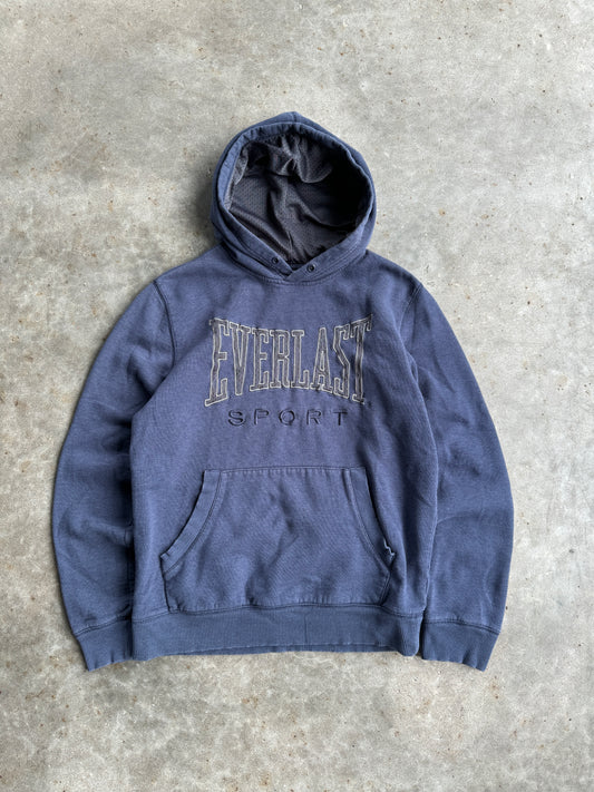 Vintage Embroidered Navy Everest Hoodie - M