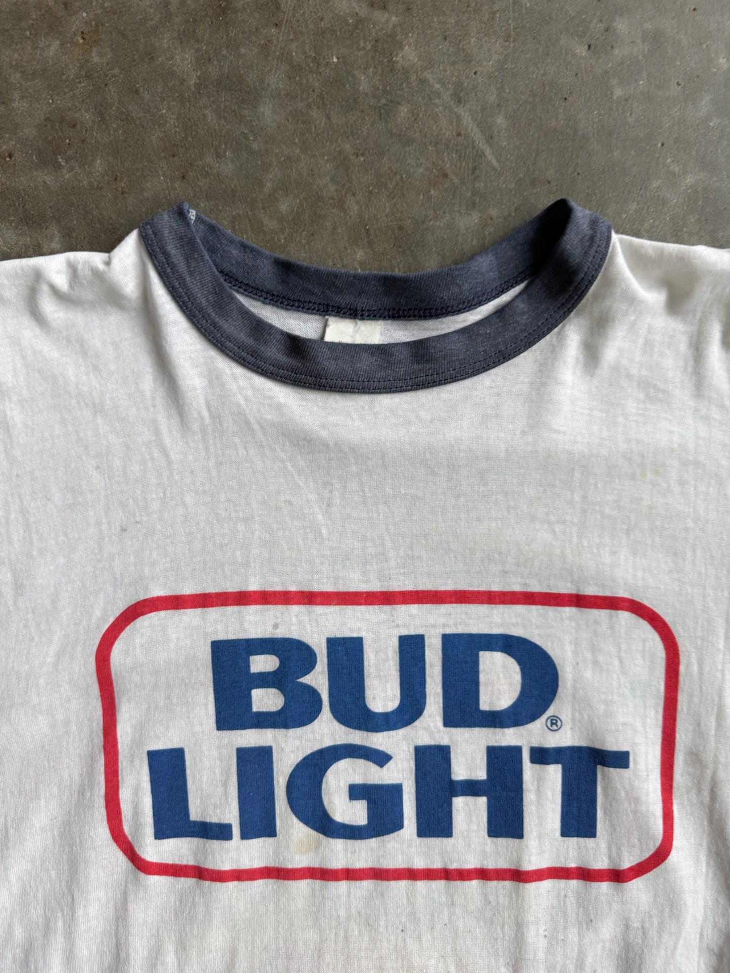 True Vintage Bud Light Graphic Faded Tee - L