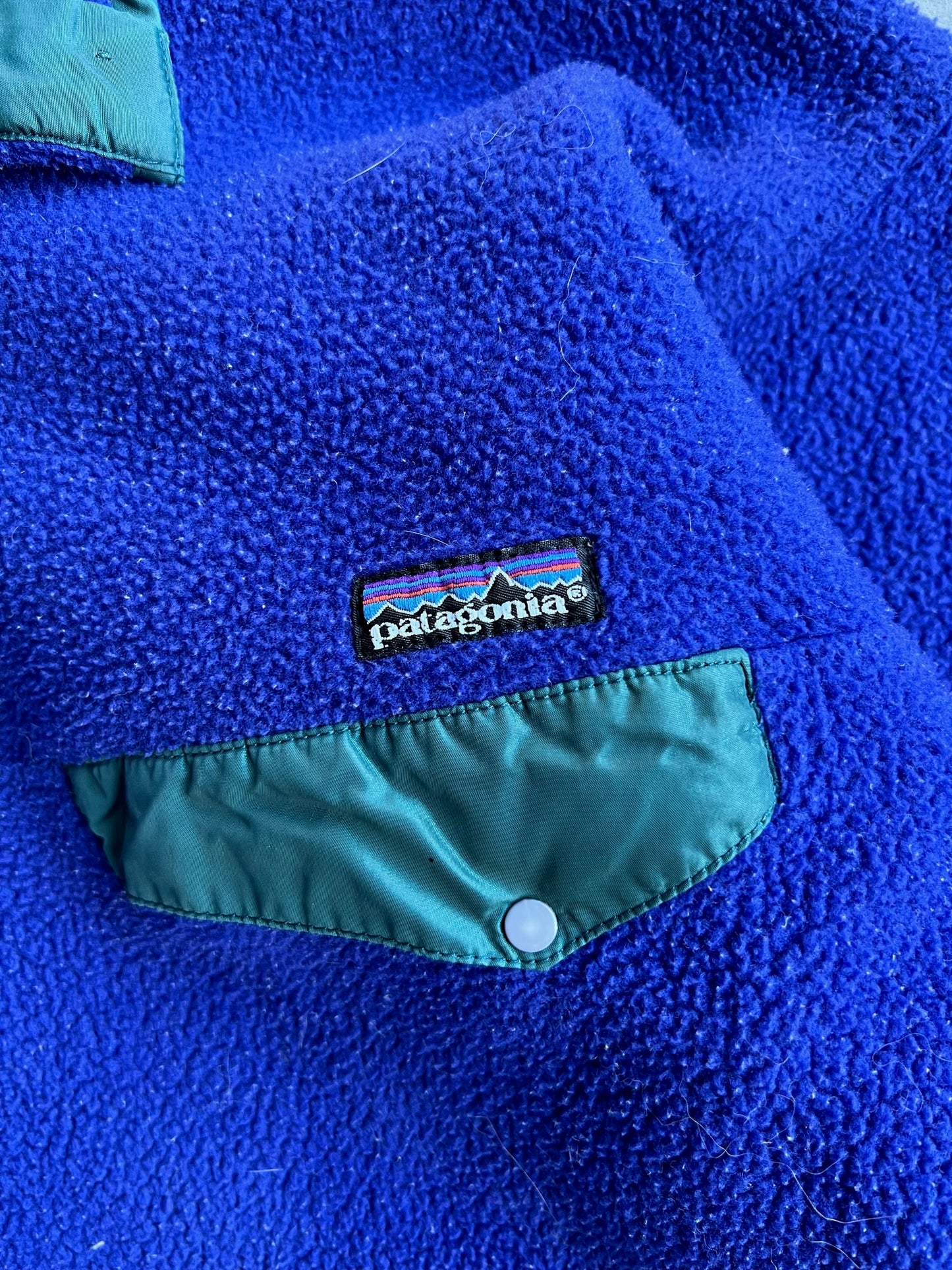 Vintage Blue Patagonia T-Snap Fleece - L