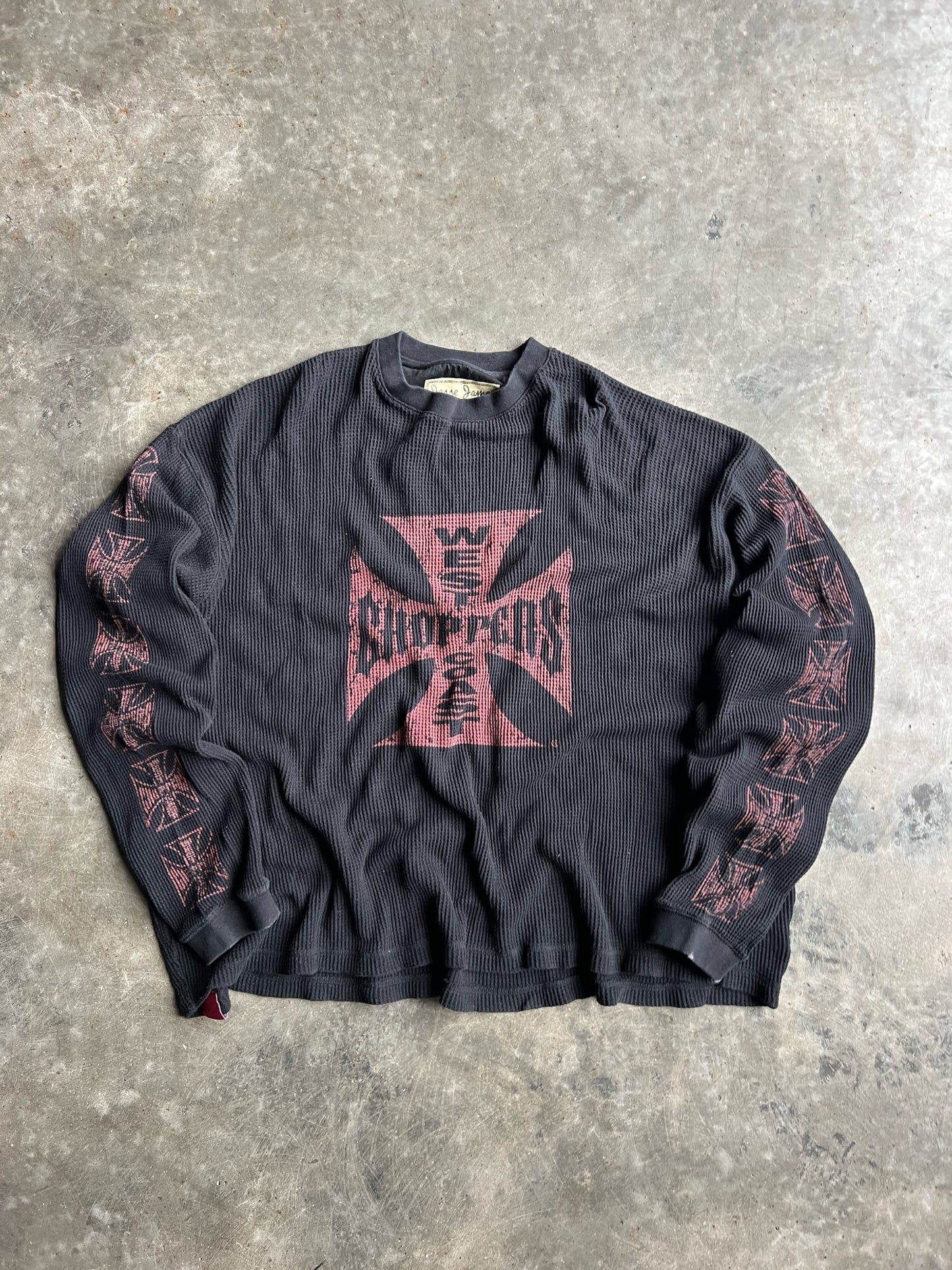 Vintage Black West Coast Choppers Thermal - XXL