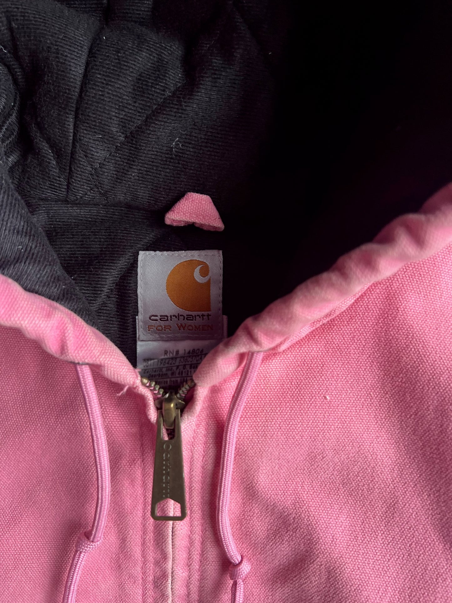 Vintage Baby Pink Hooded Carhartt Jacket - XL