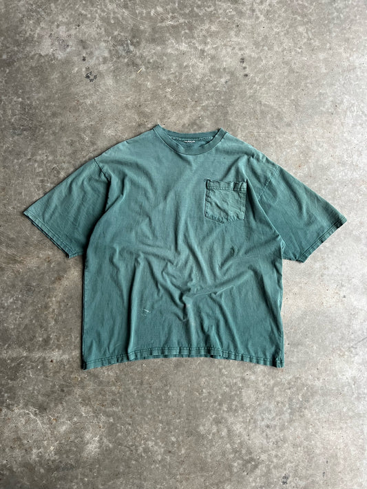 Vintage Thrashed Green Blank Shirt - XL