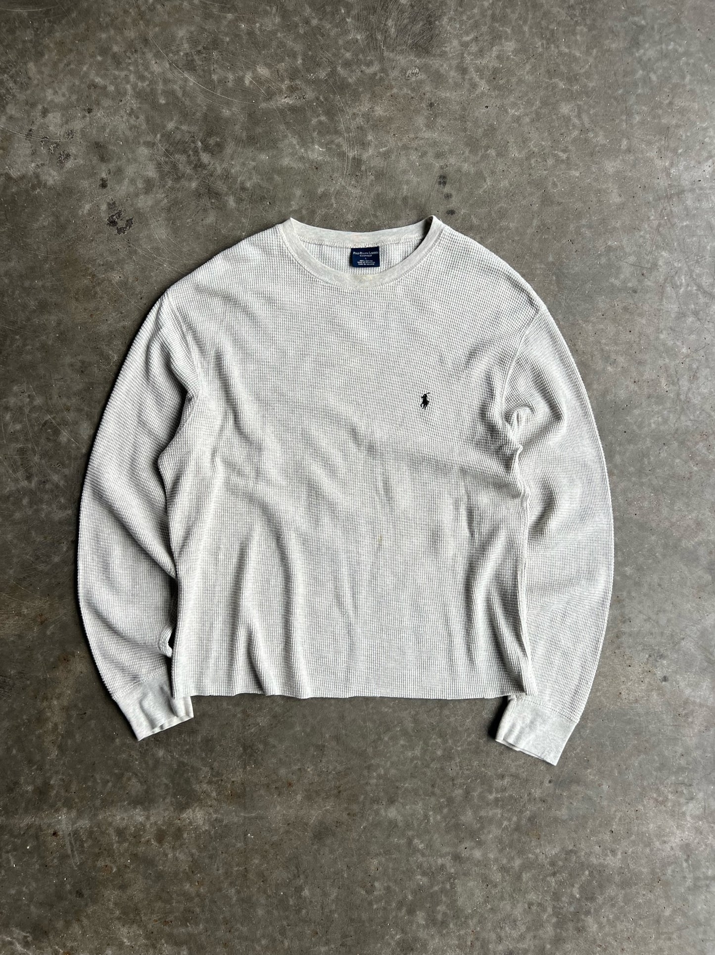 Vintage Grey Polo Ralph Lauren Thermal - L