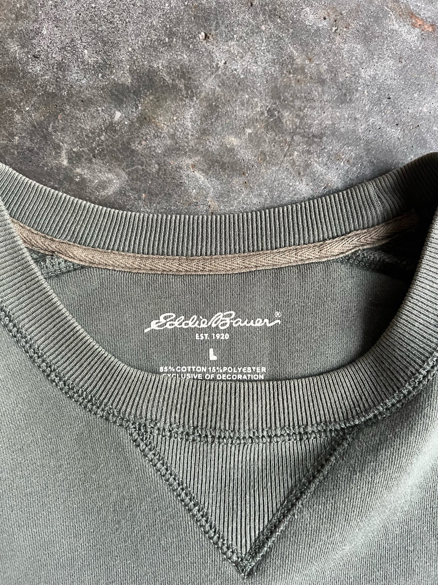 Green Eddie Bauer Crew -  L