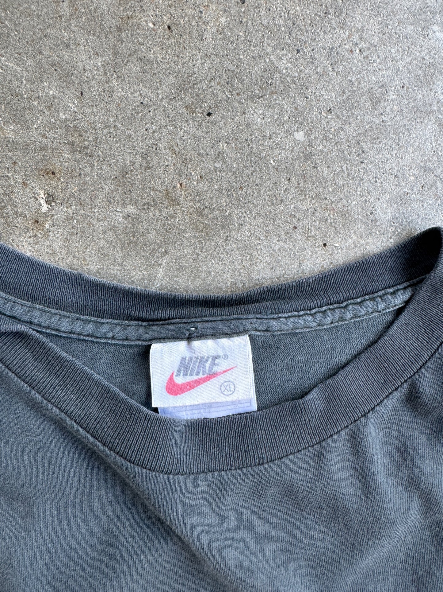 Vintage Distressed Black Nike Shirt - XL