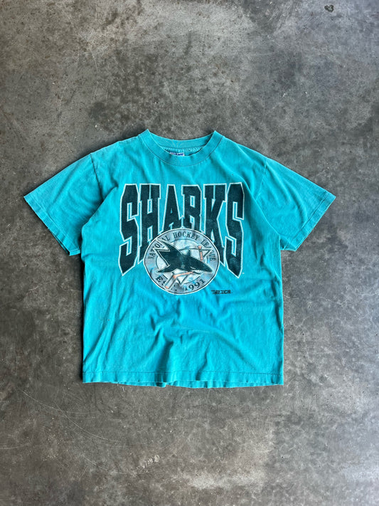 Vintage Teal NHL Sharks Shirt - L