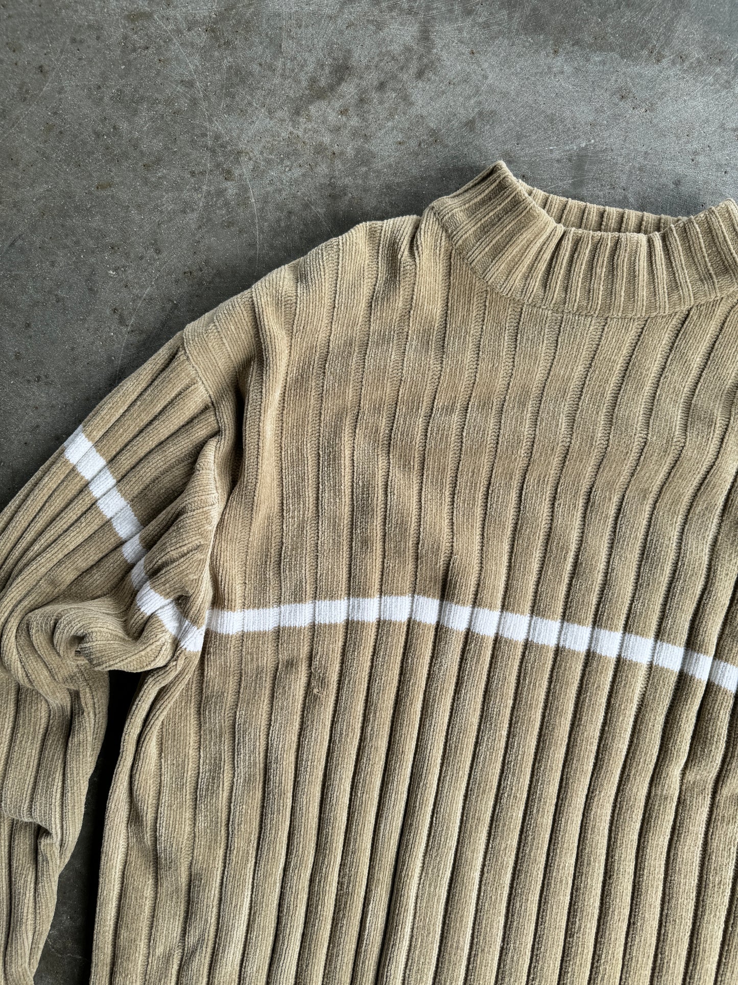 Vintage PJ Mark Tan Mock Neck Sweater - XL