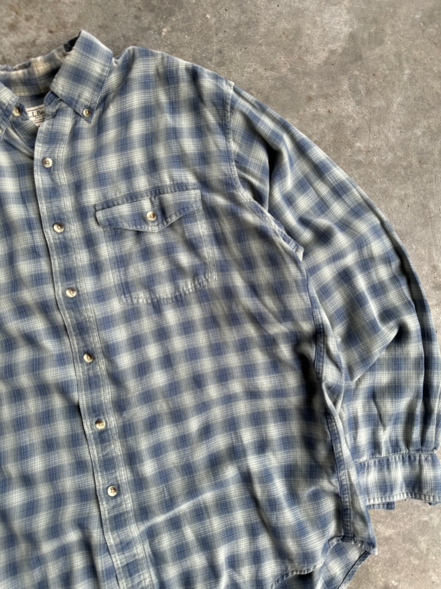 Vintage LL Bean Blue Flannel - M