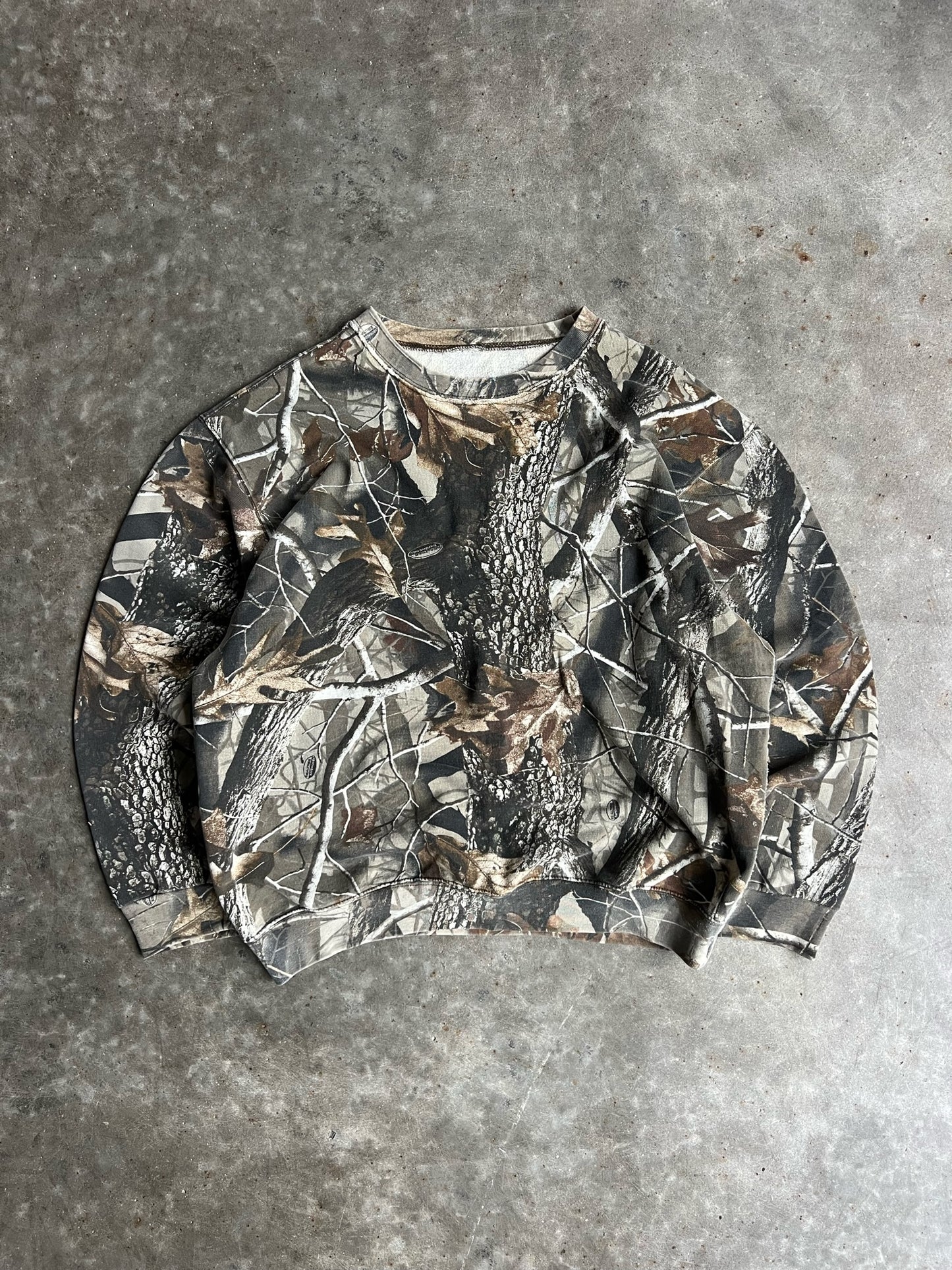 Vintage Real Tree Hardwood Camo Crew - XL