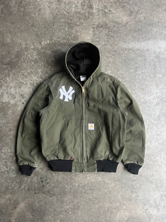 Vintage Olive Yankees Carhartt Jacket - M