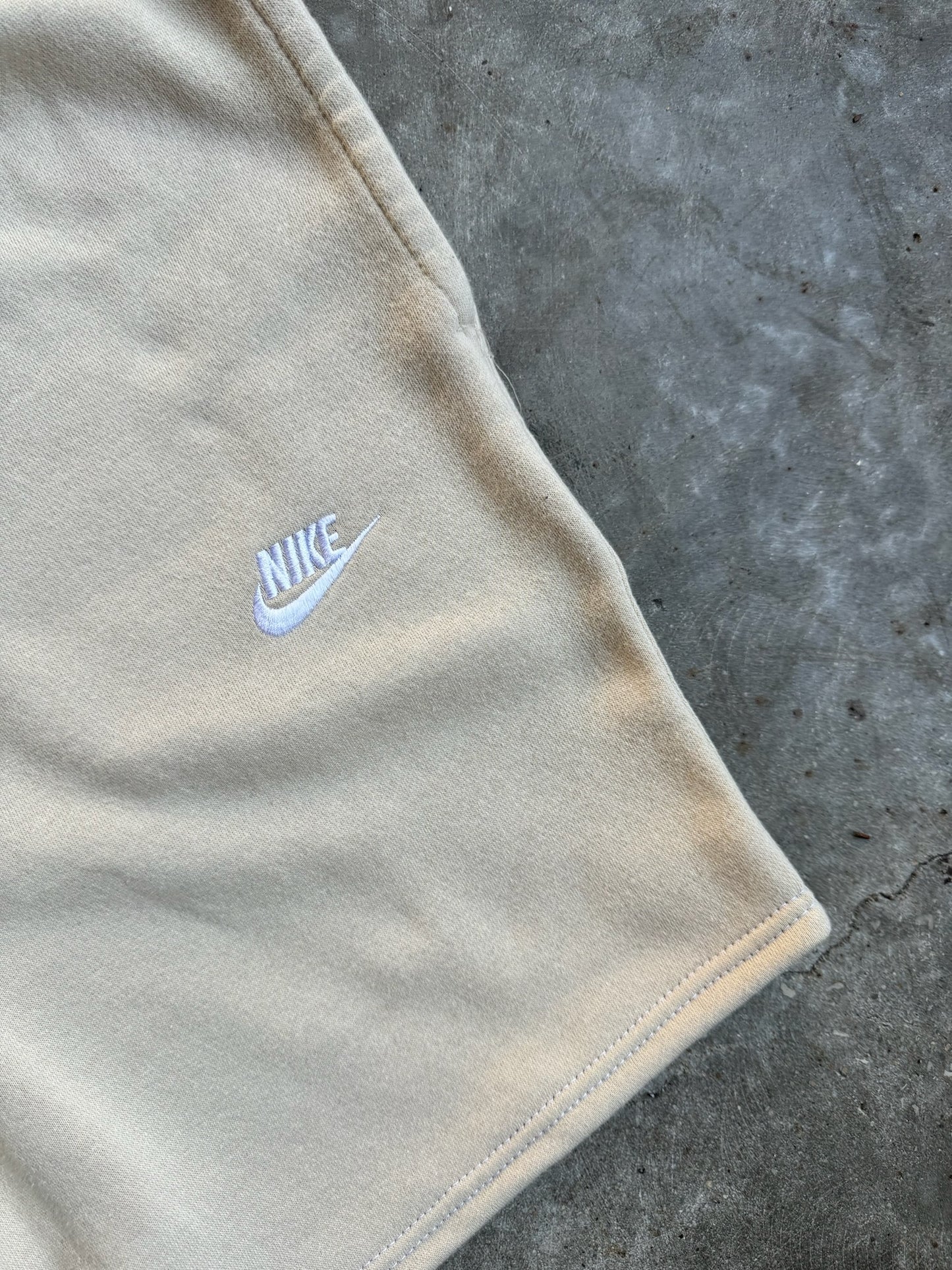 Reworked Cream Nike Shorts - XXL