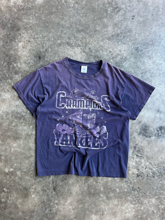 Vintage Purple Faded Yankees Subway Series Champions Shirt - L