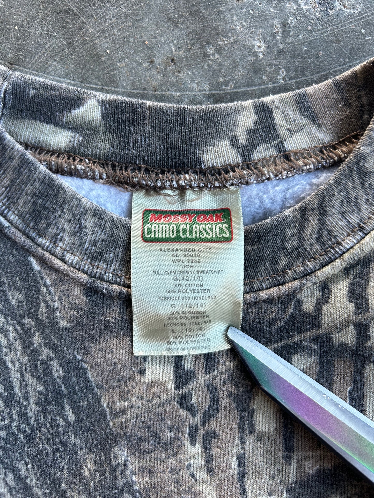 Vintage Mossy Oak Classics Camo Crew - L